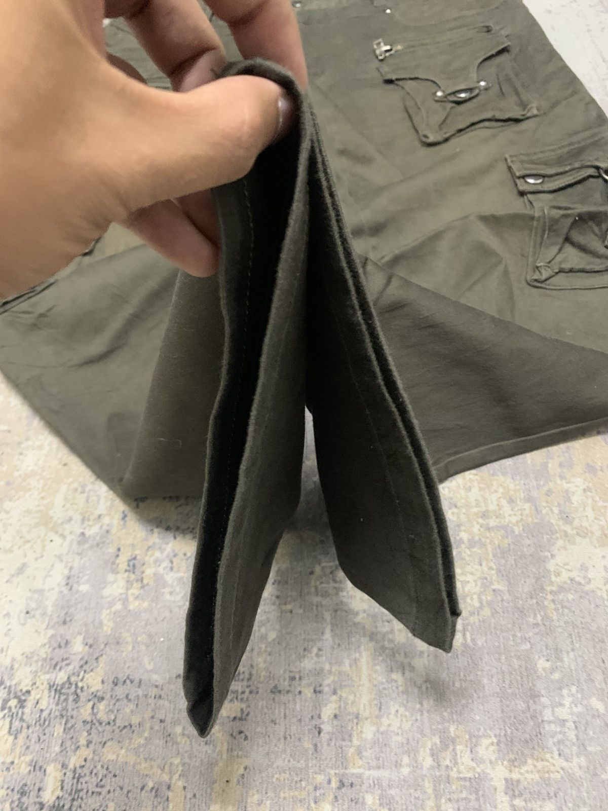 If Six Was Nine Semantic Design Cyber Y2K Bondage Flare Cargo Pants Size US 32 / EU 48 - 7 Thumbnail