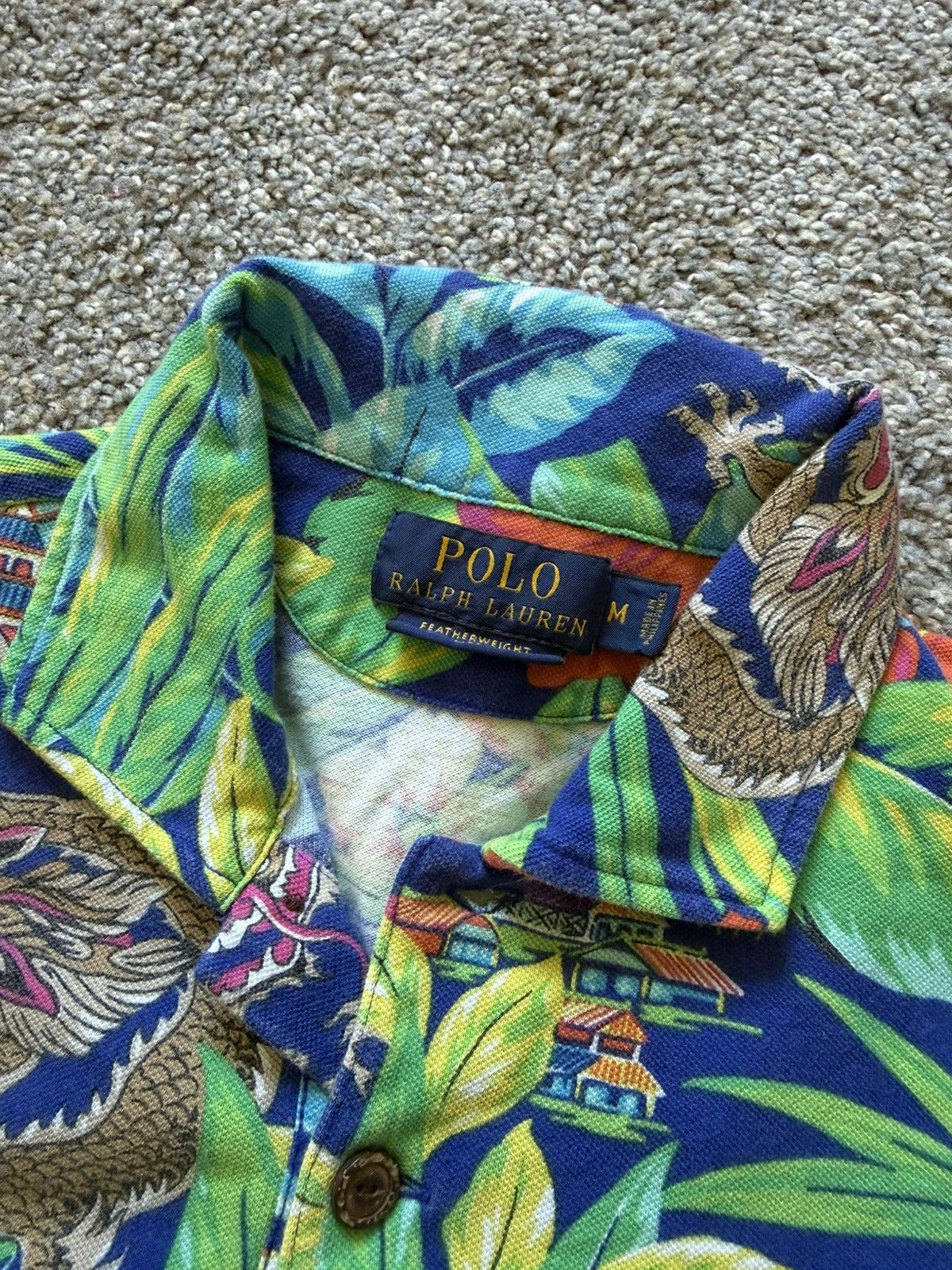 Polo Ralph Lauren Polo Ralph Lauren Hawaiian Dragon Print Polo Shirt Size US M / EU 48-50 / 2 - 2 Thumbnail