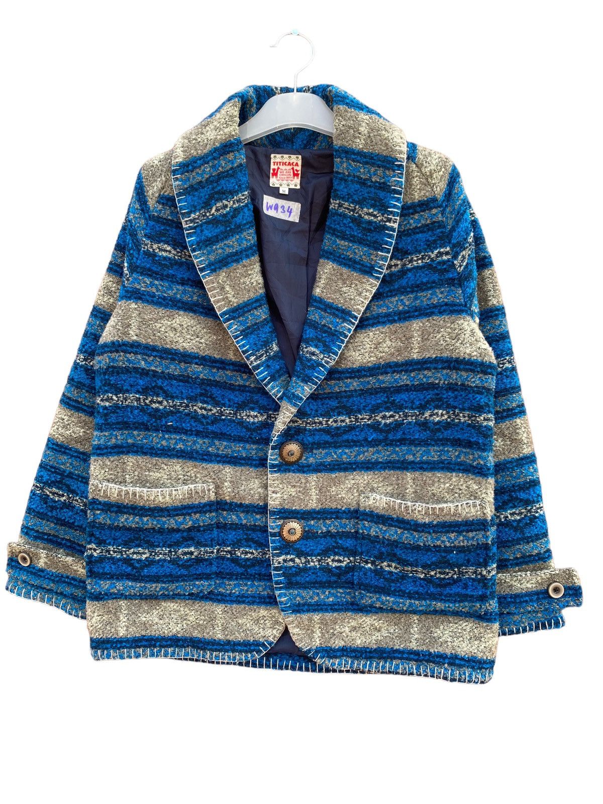 Japanese Brand VINTAGE TITICACA CHIMAYO BLANKET STYLE JACKET Size US M / EU 48-50 / 2 - 1 Thumbnail