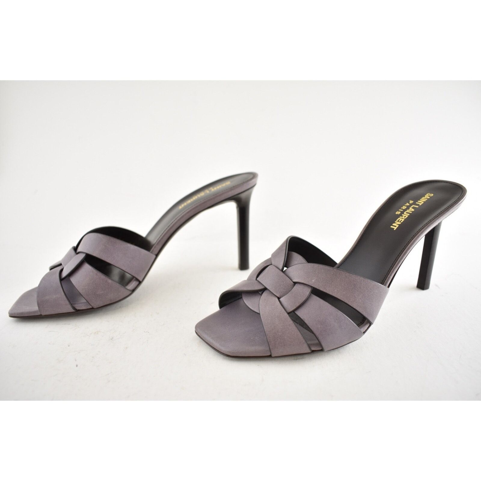 Yves Saint Laurent Saint Laurent Tribute 85 Mule Sandal Iris Purple Leather Size US 10 / IT 40 - 16 Thumbnail