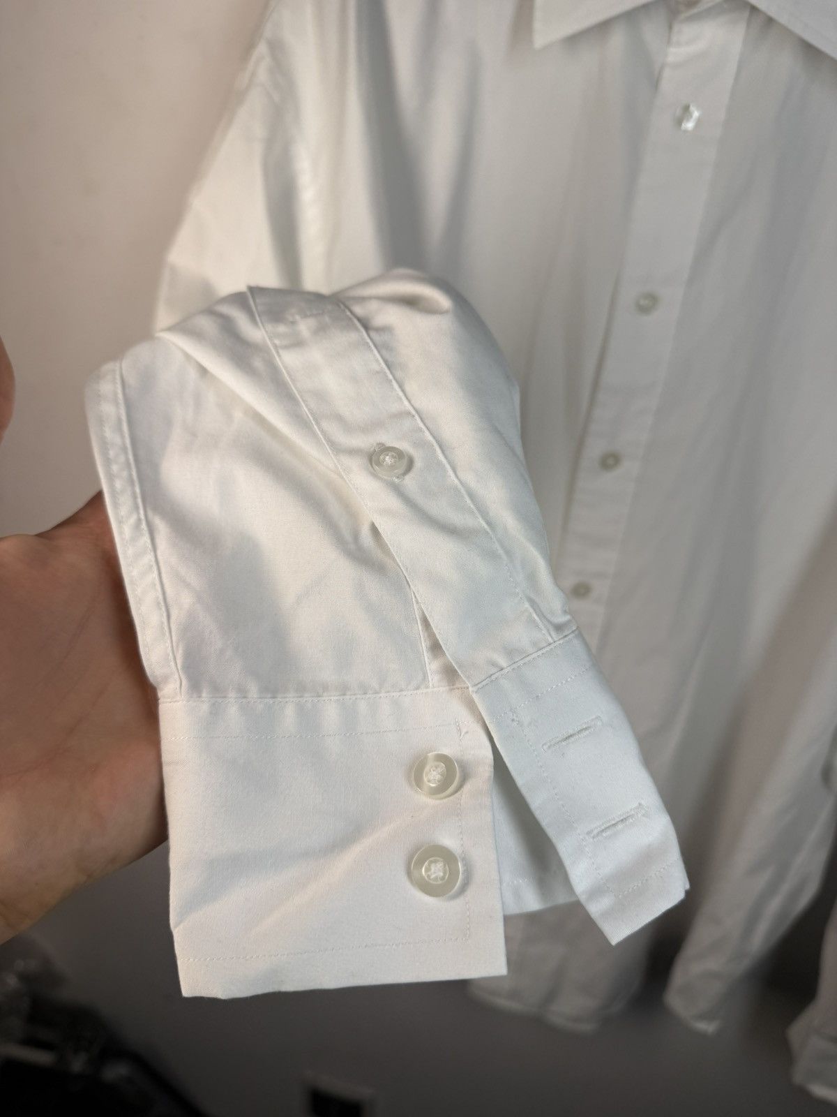 Yves Saint Laurent White YSL Shirt Dress Button Up Classic Logo Size US XXL / EU 58 / 5 - 14 Thumbnail