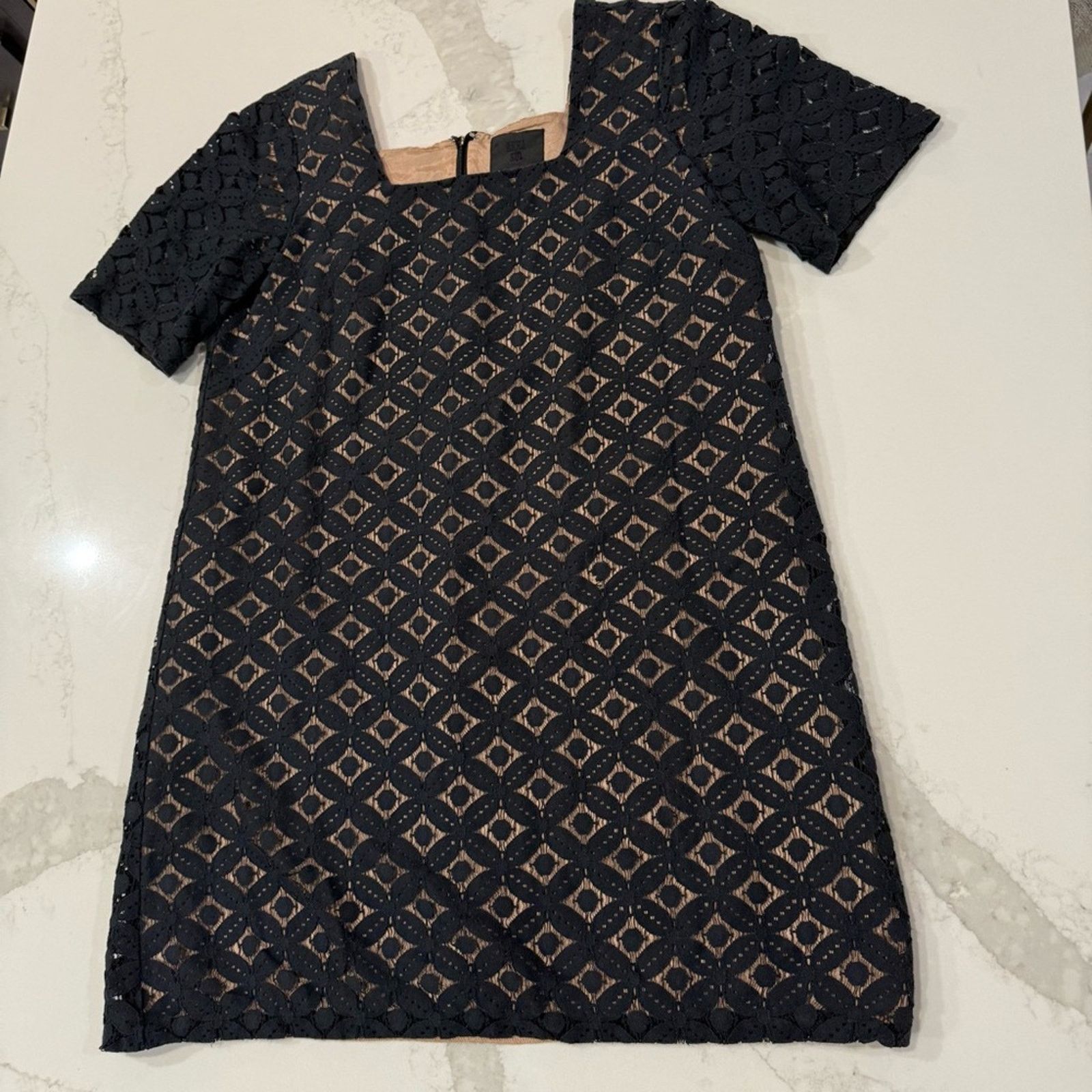Anna Sui x Anthropologie Lace Overlay Shift Dress Womens 4