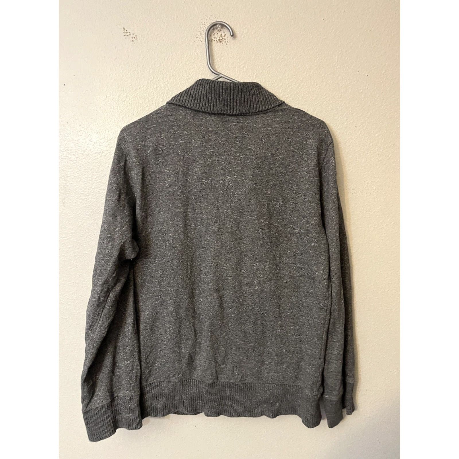 H&M HM Cardigan Sweater Gray Button Front Size Large Pockets Shawl Casual Men Knit Cotton Polyester Size US L / EU 52-54 / 3 - 3 Thumbnail