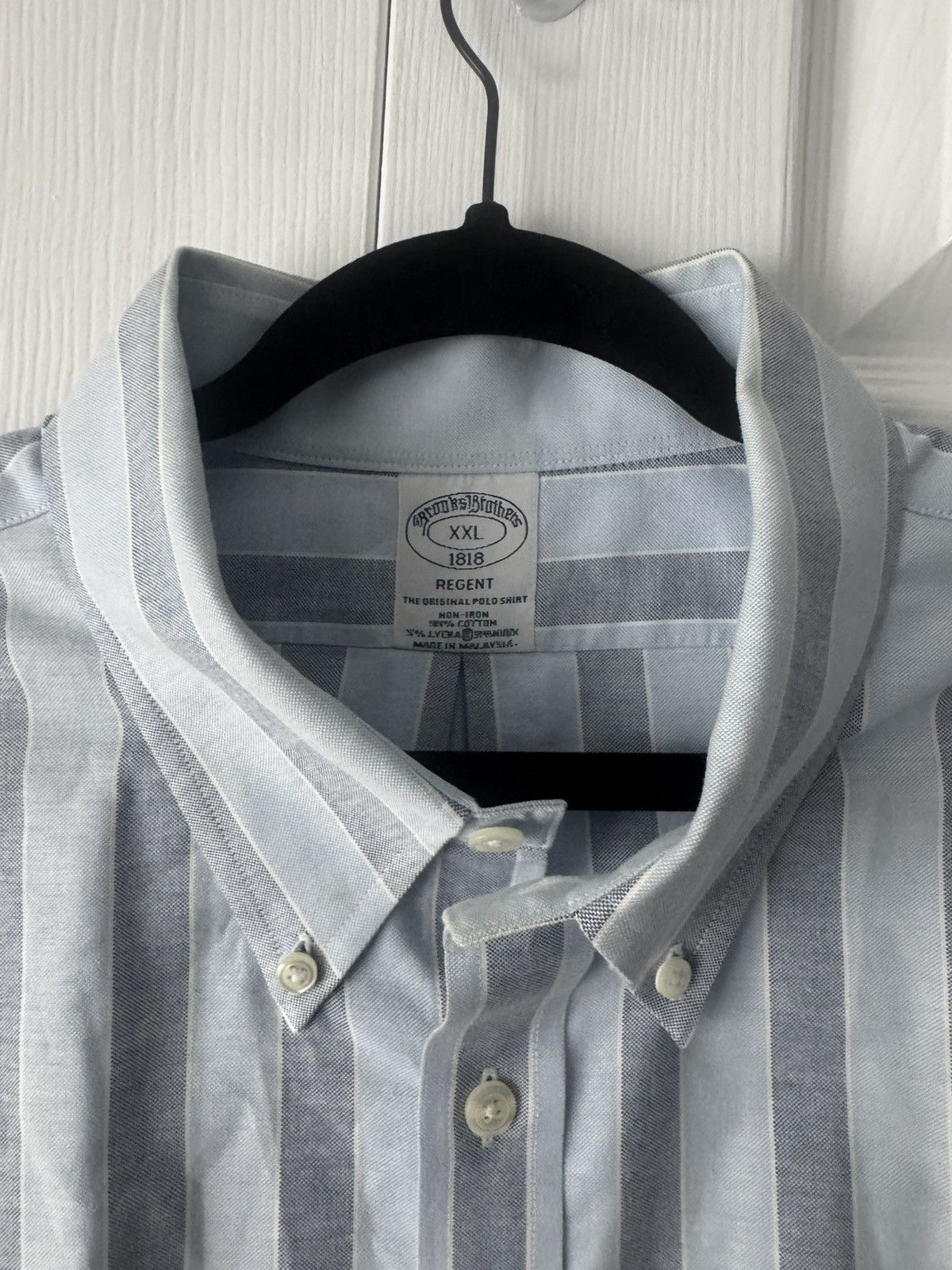 Brooks Brothers Brooks Brothers Button Down Shirt White/Blue Stripes XXL Size US XXL / EU 58 / 5 - 3 Thumbnail