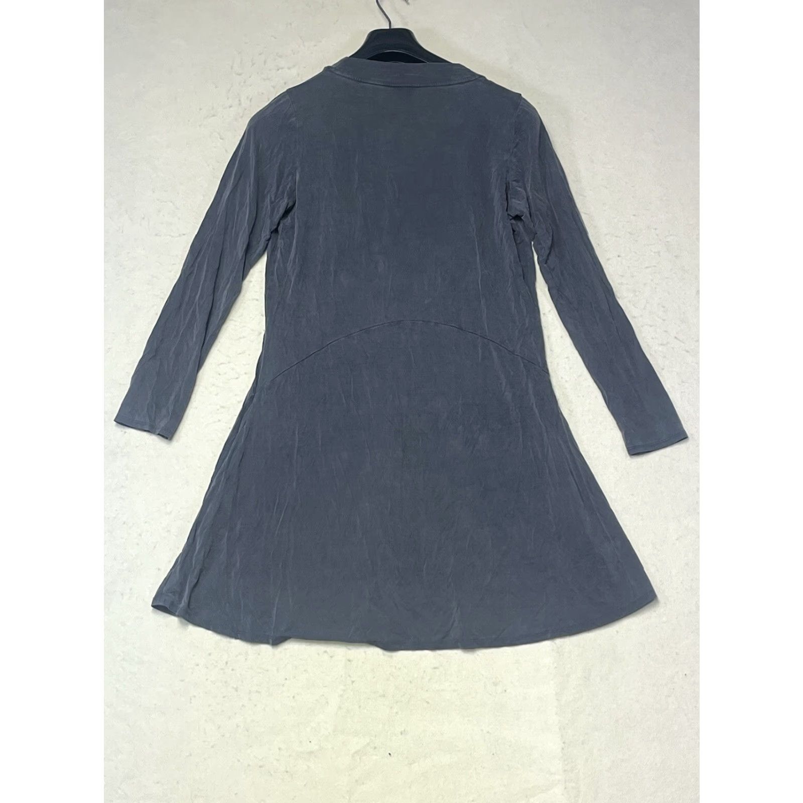 Anthropologie Dolan Dress Womens Gray V-Neck Long Sleeve Mini Pocket Peplum Grunge Bohemian City Classic Gothic Slinky Casual Workwear Thanksgiving? Size S / US 4 / IT 40 - 2 Thumbnail
