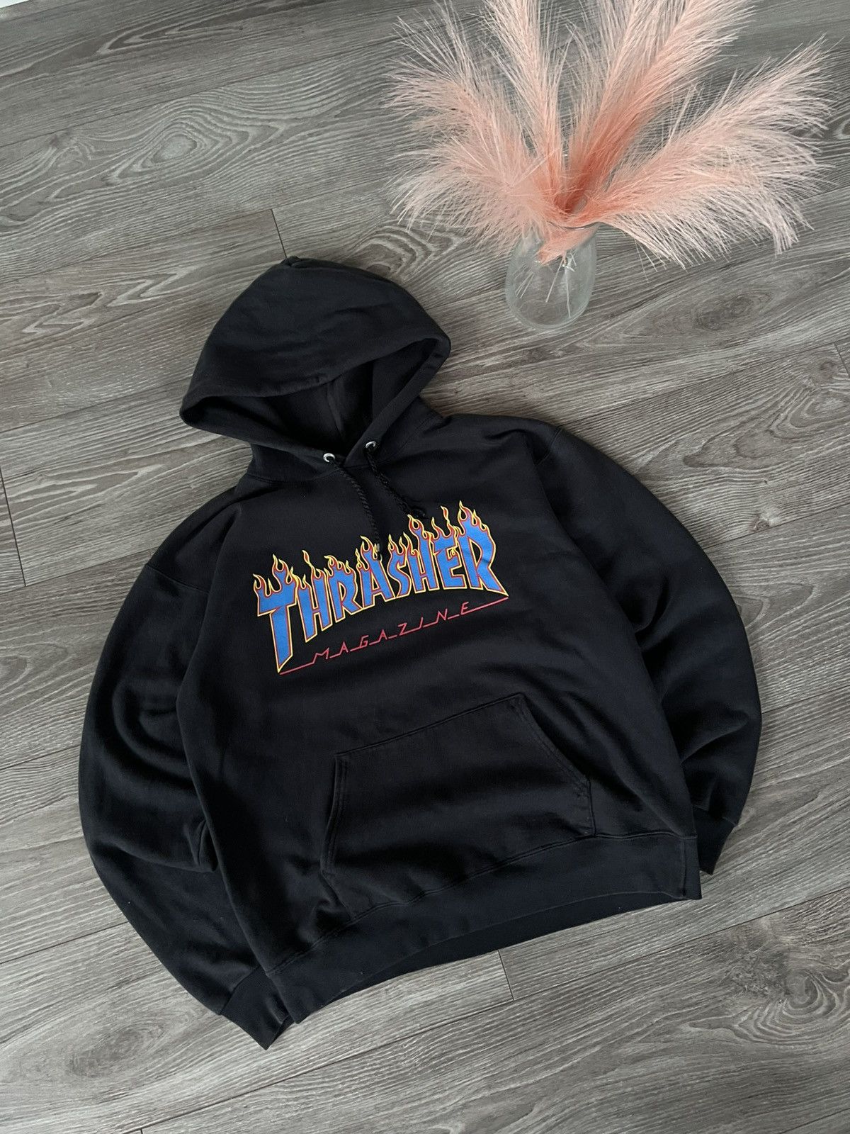 Hanes × Thrasher × Vintage ‼️Archival Trasher x Hanes Cotton Big Logo Skate Style Hoodie Size US S / EU 44-46 / 1 - 6 Thumbnail