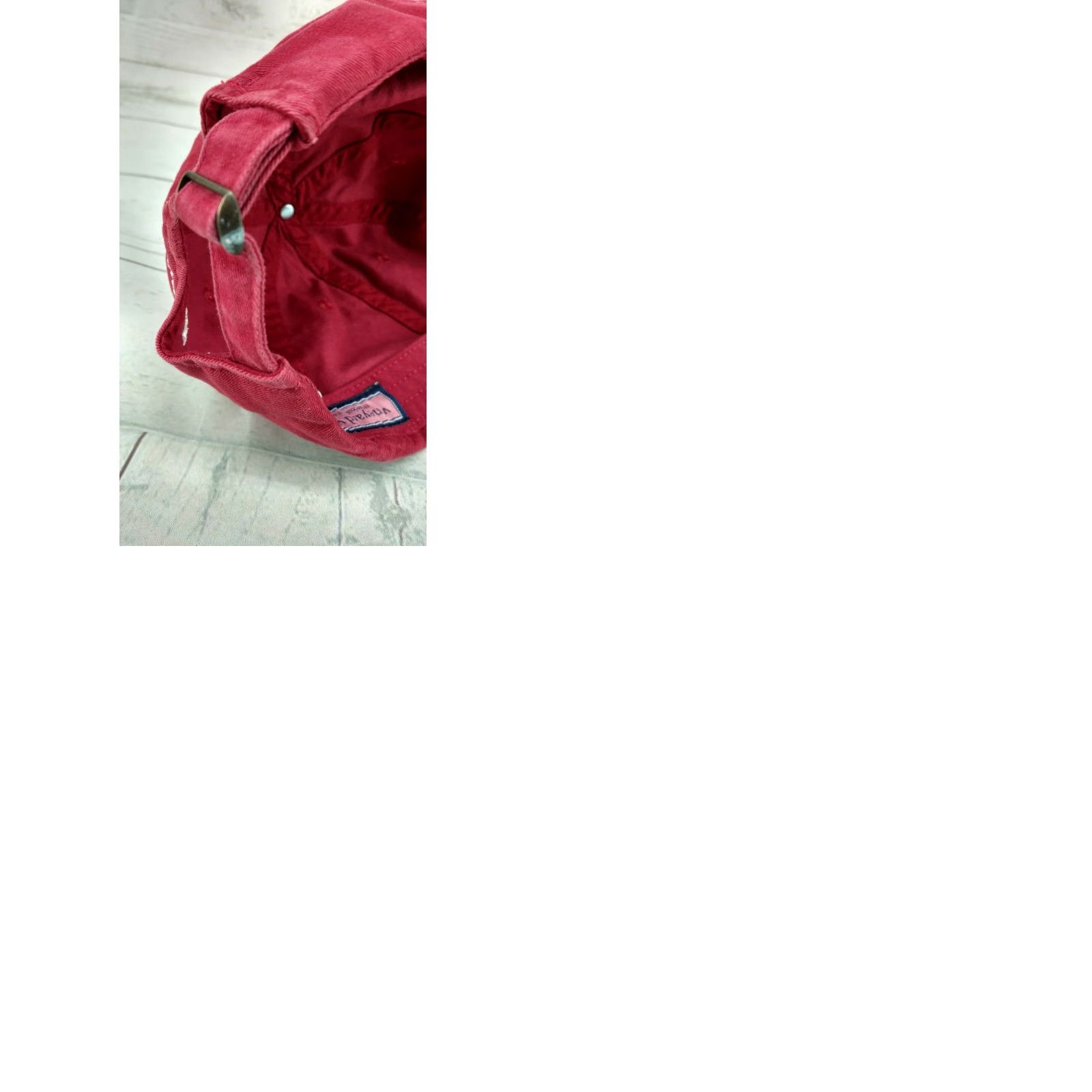 Vineyard Vines Vineyard Vines Distressed RED Strap Back Hat Cap Whale Birmingham Baseball Cap Men Adjustable Cotton Cap Size ONE SIZE - 9 Thumbnail