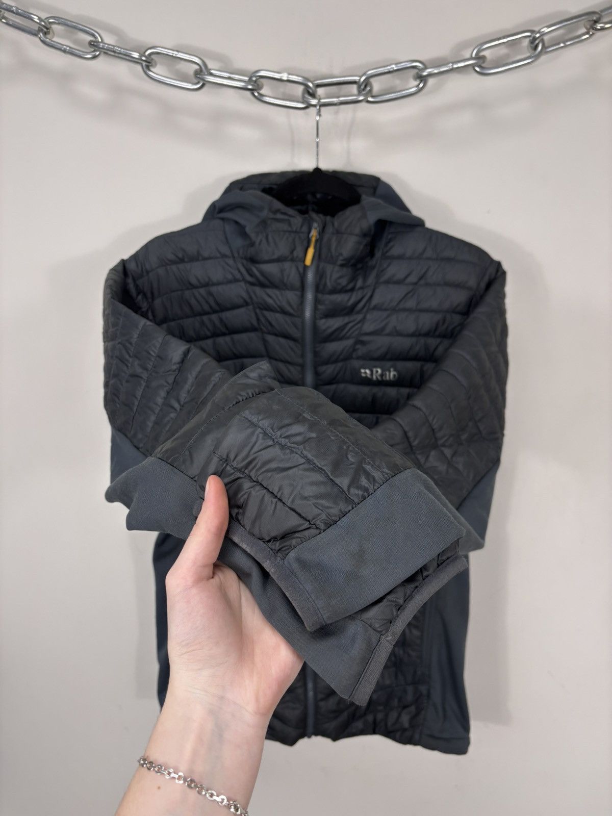 Rab Rab Cirrus Flex Hoody Puffer Jacket Men’s Grey Lightweight Size US S / EU 44-46 / 1 - 11 Thumbnail
