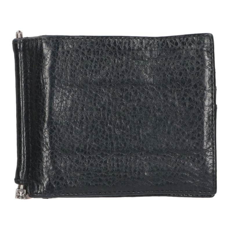 Chrome Hearts Leather Money Clip Wallet