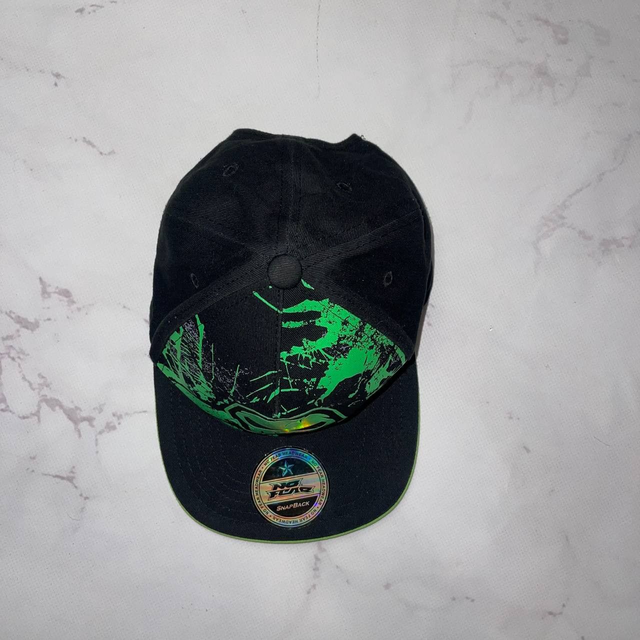 No Fear No Fear Green Black Baseball Cap Hat Adjustable Strap Size ONE SIZE - 4 Thumbnail