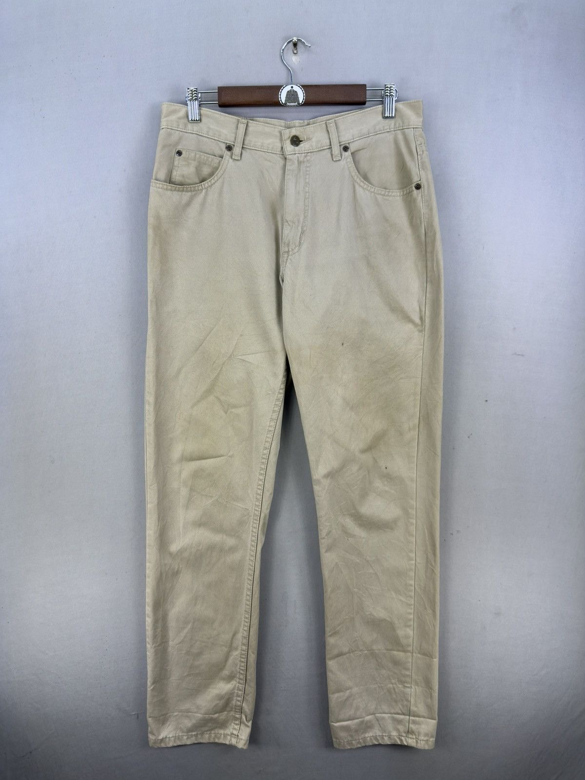 Lee Vintage 90’s Lee Khaki Trouser Pants Size US 33 - 1 Thumbnail
