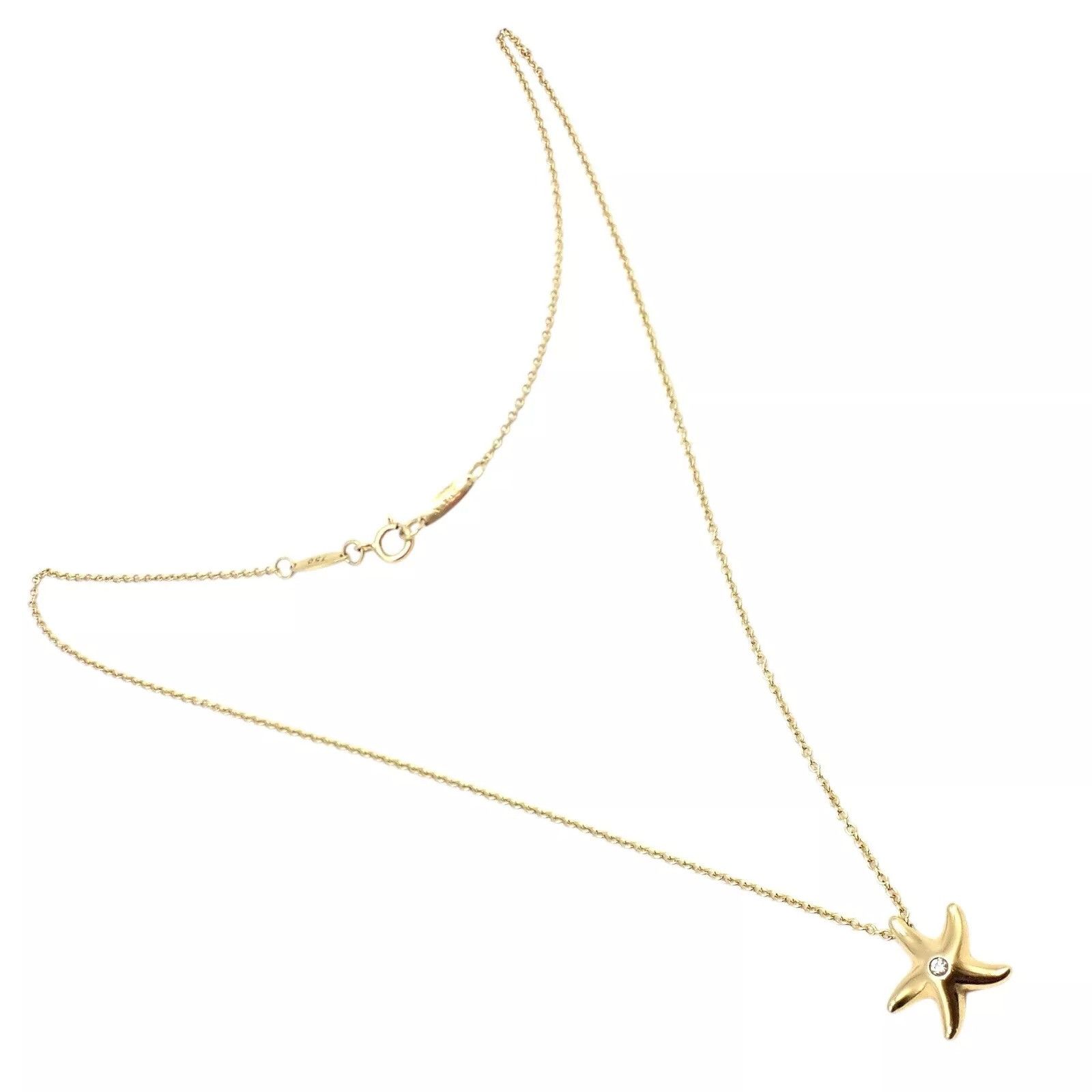 Tiffany & Co. Tiffany & Co Peretti 18k Starfish Diamond Necklace Size ONE SIZE - 6 Thumbnail