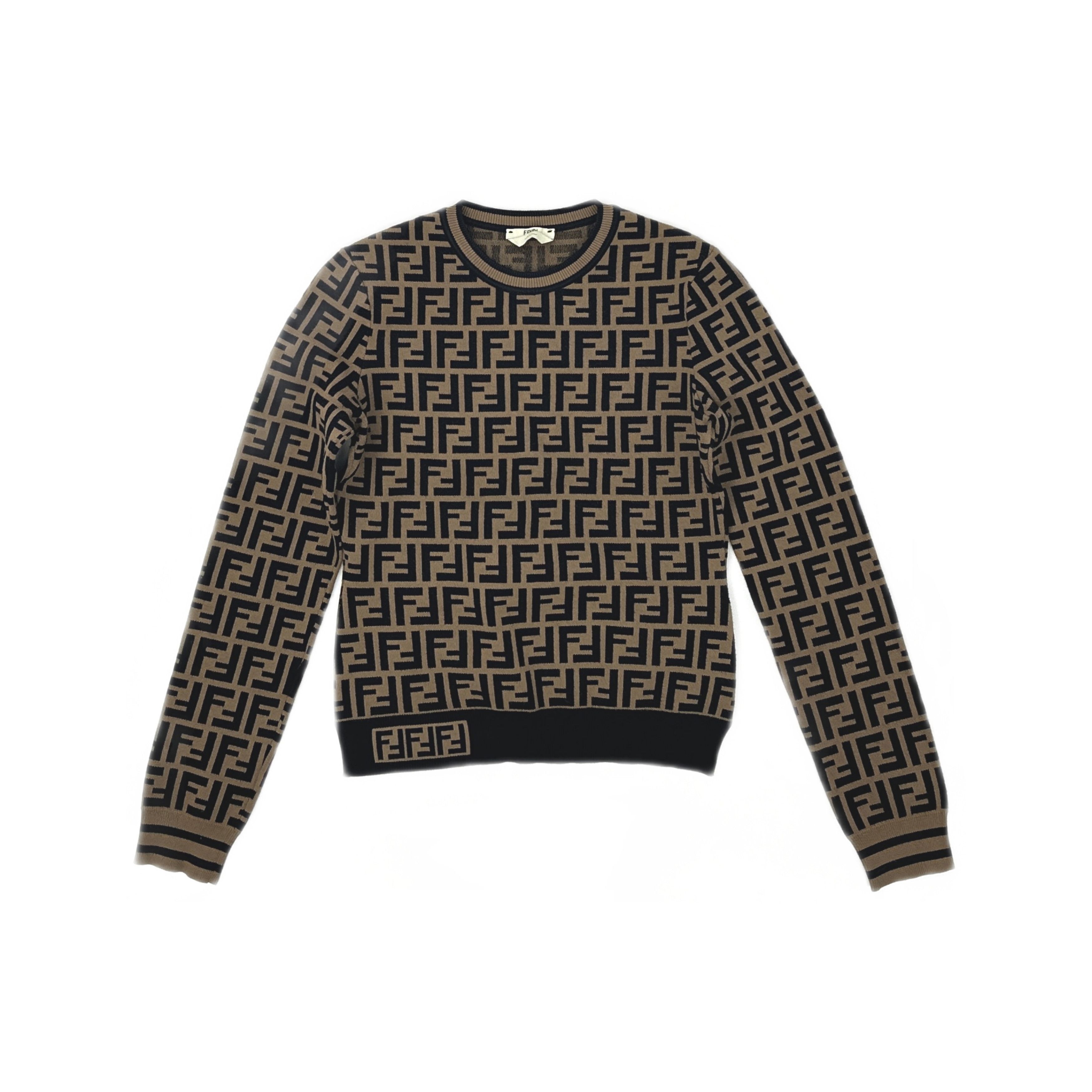 Fendi Fendi Zucca Logo Knit Sweater Size 38 Size XS / US 0-2 / IT 36-38 - 1 Thumbnail