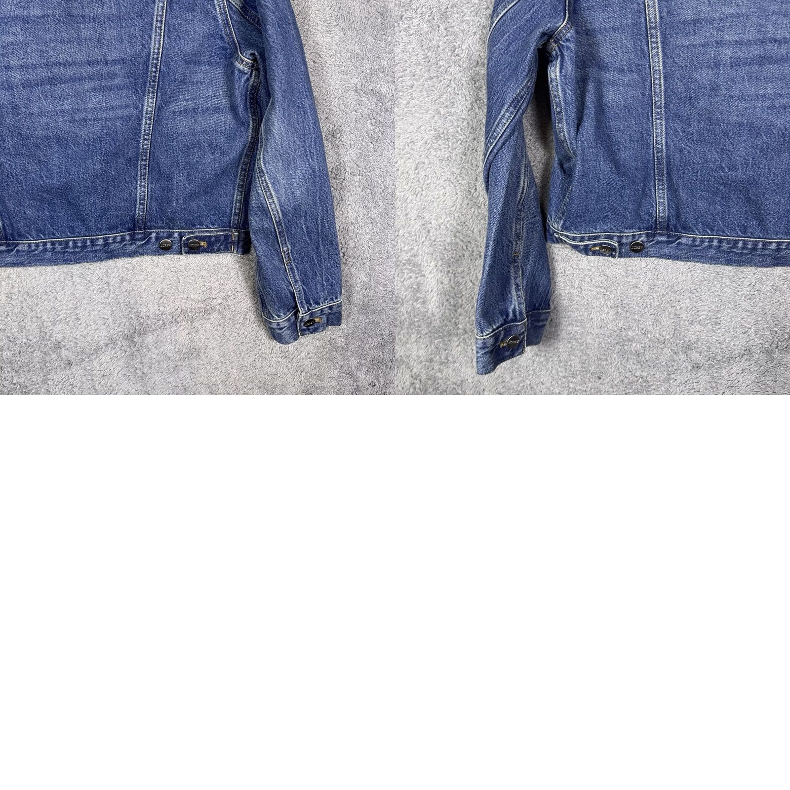J.Crew J.Crew Denim Jacket Womens M Button Down Cropped Pleated Round Neck Short Sleeve? Size M / US 6-8 / IT 42-44 - 9 Thumbnail