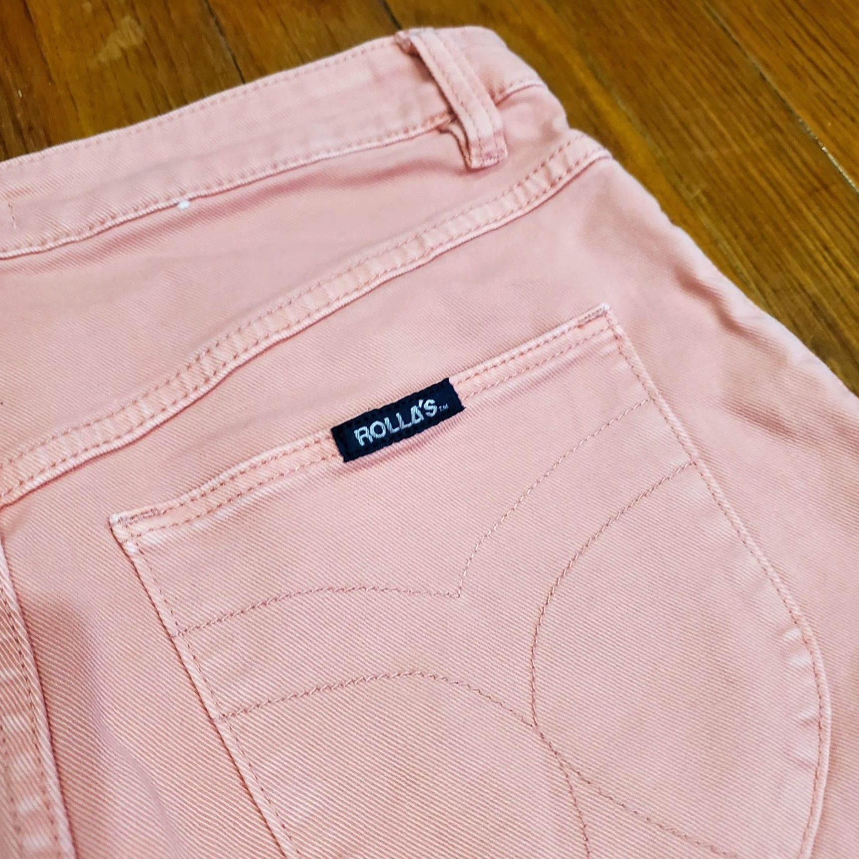 Rolla's Rolla's Jeans Womens 28 Pink High Rise Wide Leg Ankle Denim Pants Aussie 10 Size 28" / US 6 / IT 42 - 4 Thumbnail
