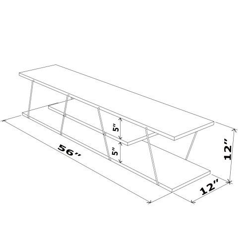 Designer × Homemade FurnisHome Store Tars Mid Century Modern Tv Stand 4 Shelves Size US L / EU 52-54 / 3 - 4 Thumbnail