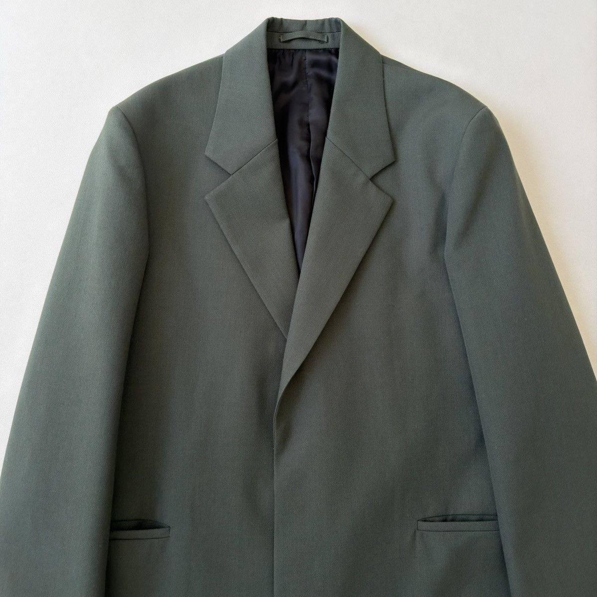 Lardini ‘Monotone’ Dark Green Wool Overcoat Size US M / EU 48-50 / 2 - 4 Thumbnail