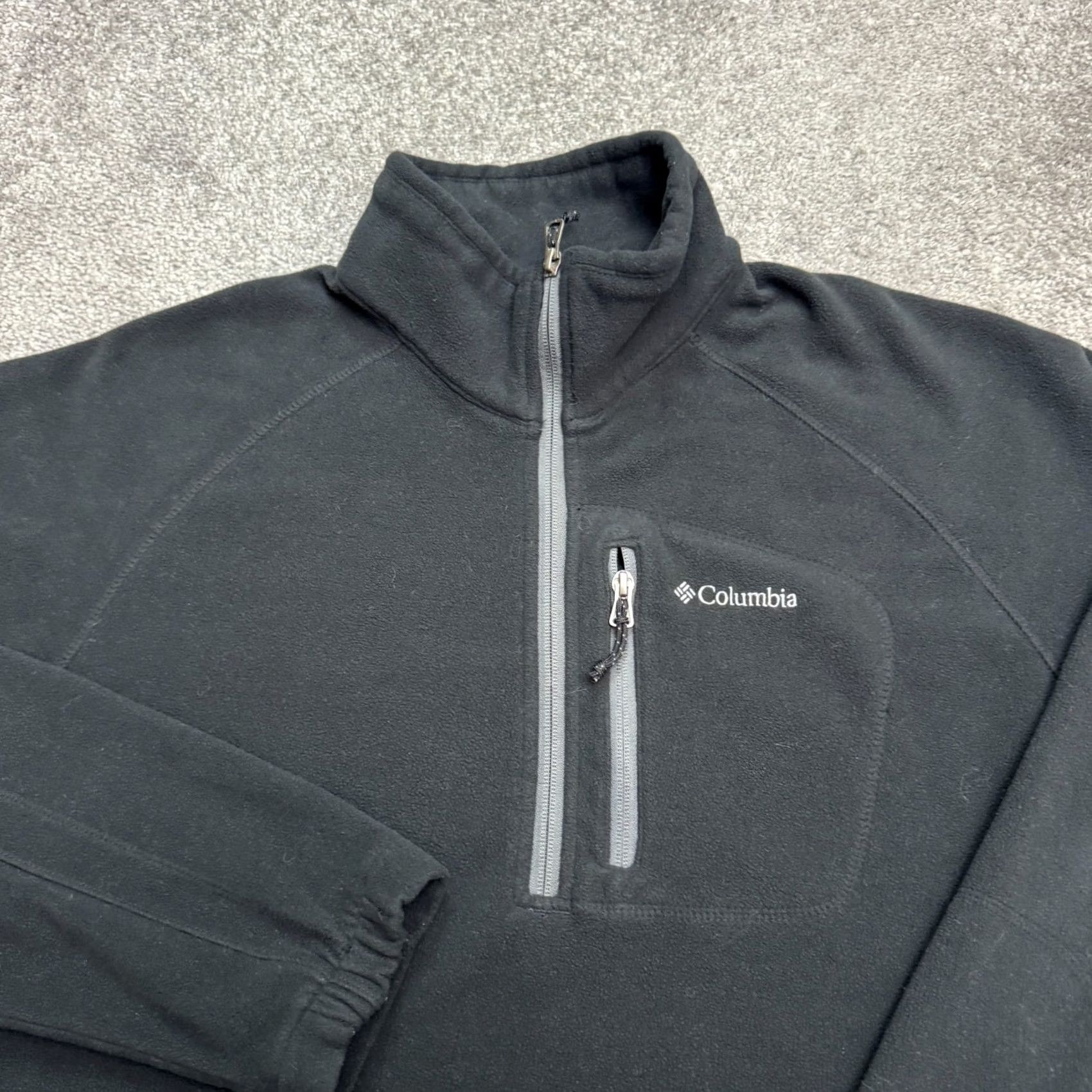 Vintage Columbia Fast Trek II Jacket Pullover XL Black Mens Fleece Zip Pockets Outdoor Hiking Storm Rainproof? Size US XL / EU 56 / 4 - 3 Thumbnail