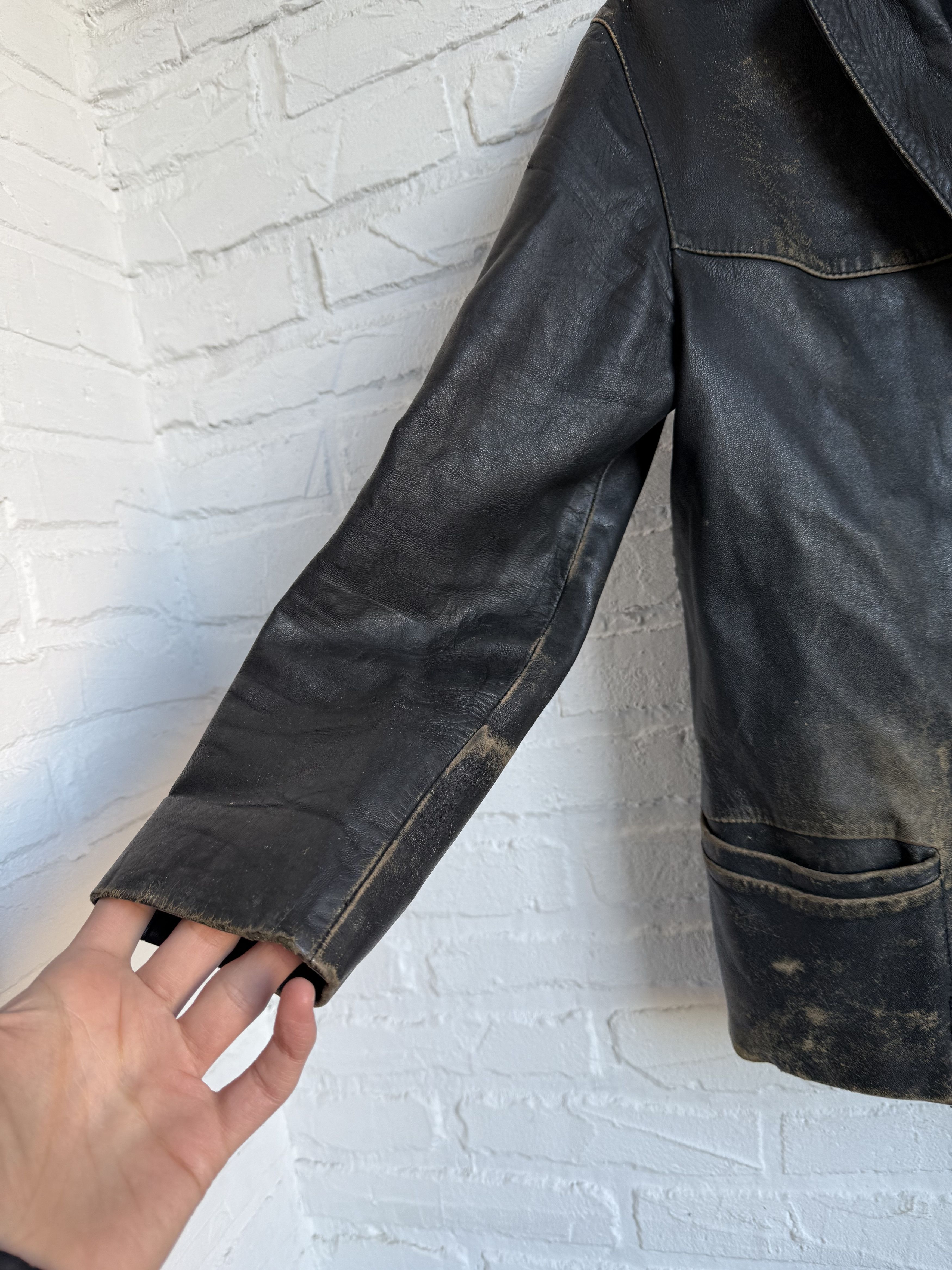 Other Vintage 60s 70s Cabretta Skins Distressed leather jacket Size US S / EU 44-46 / 1 - 16 Thumbnail