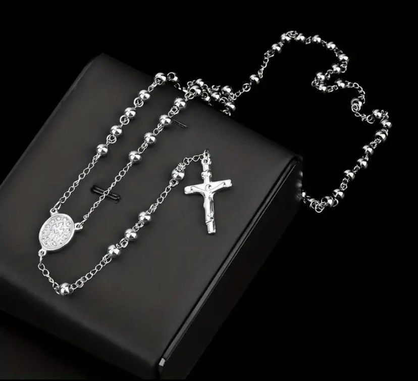 Vintage Chrome hearts inspired cross rosary Size ONE SIZE - 4 Thumbnail