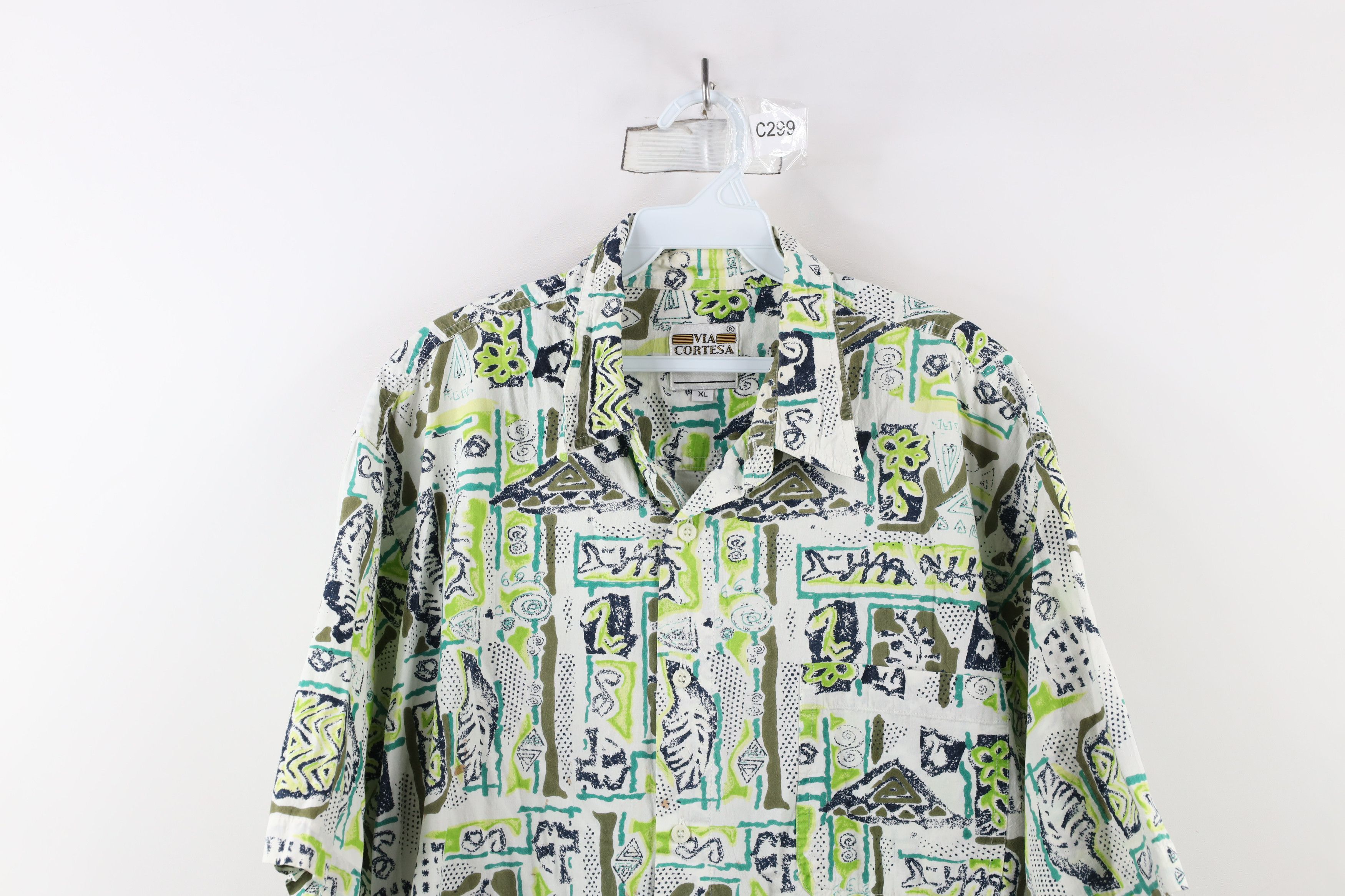 Vintage Vintage 90s Streetwear Abstract Surf Hawaiian Button Shirt Size US XL / EU 56 / 4 - 2 Thumbnail