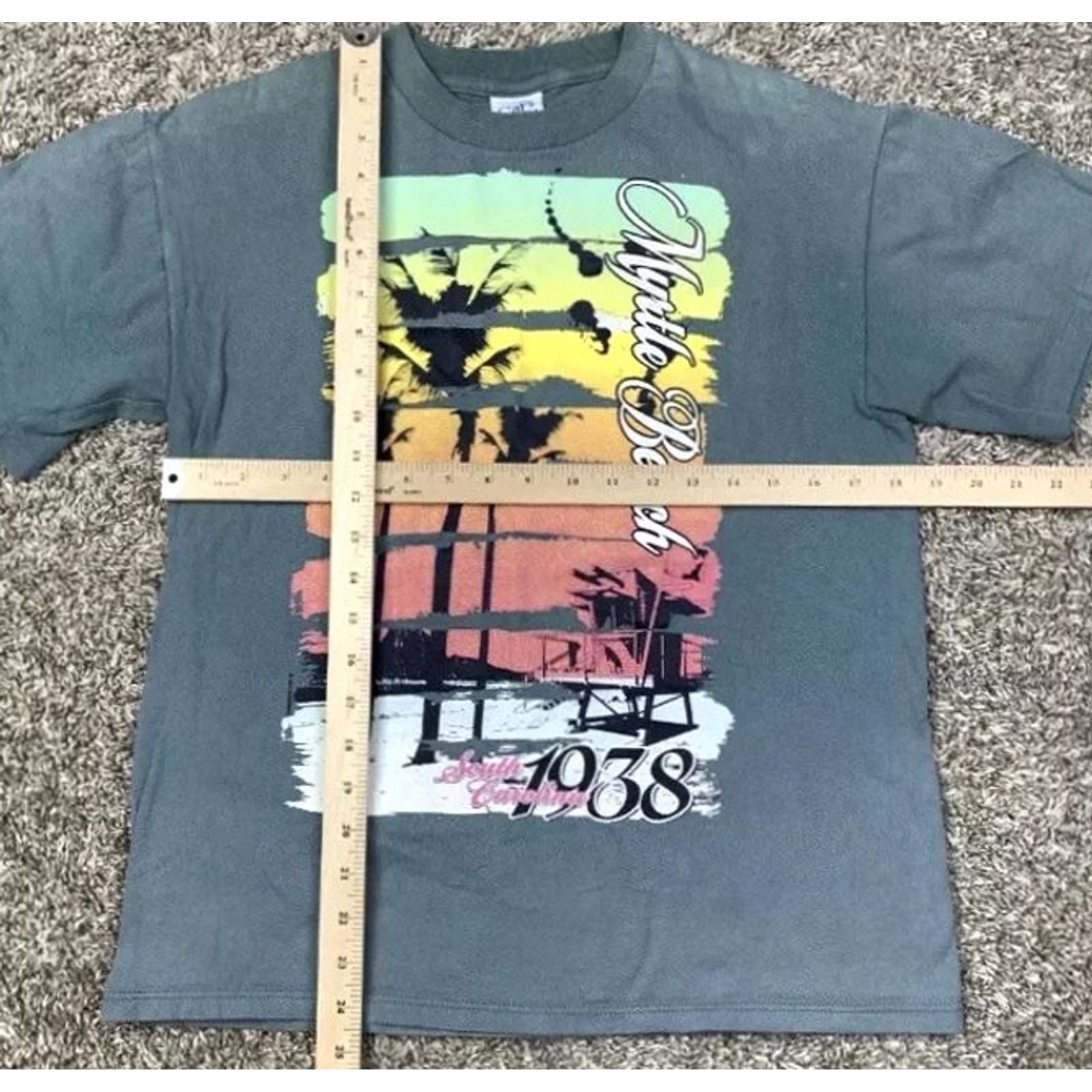 Vintage VINTAGE Cal Cru Myrtle Beach T Shirt Striped 90s Graphic Crew Neck Short Sleeve Medium Blue Men Size US M / EU 48-50 / 2 - 5 Thumbnail