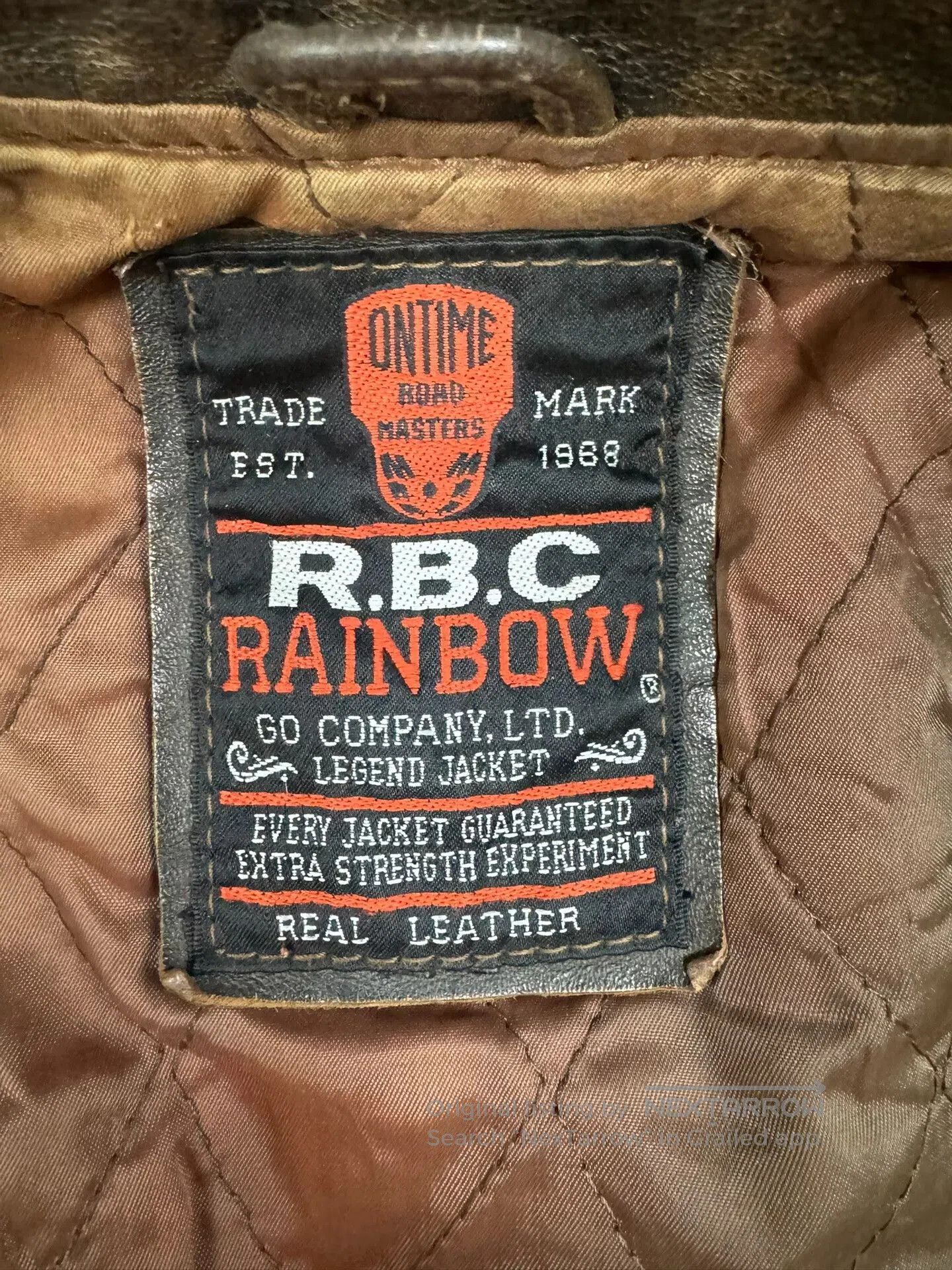 VINNY's Vintage RBC Men's Leather Motorcycle Jacket. Size US M / EU 48-50 / 2 - 4 Thumbnail