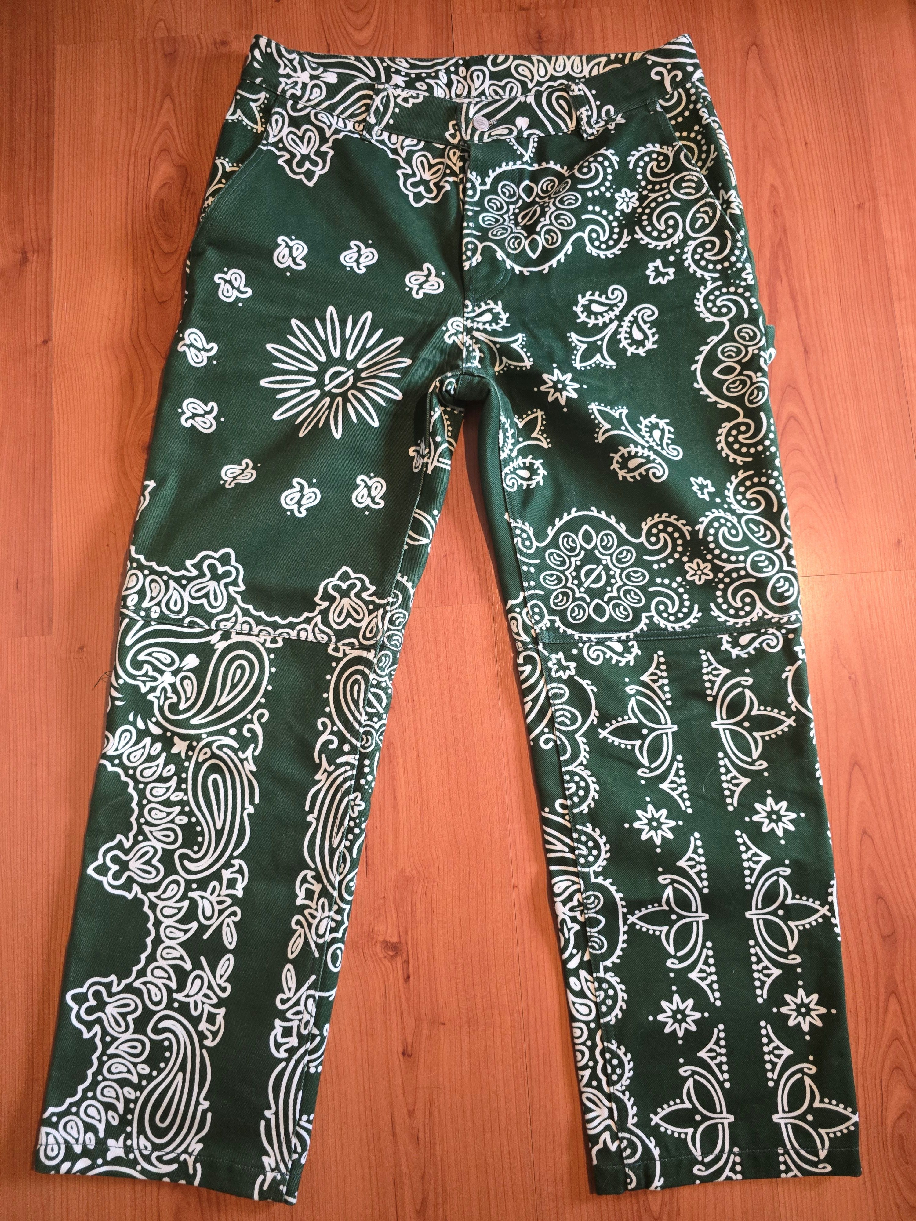 Ronning Ronning Green Paisley Denim Size US 32 / EU 48 - 1 Thumbnail