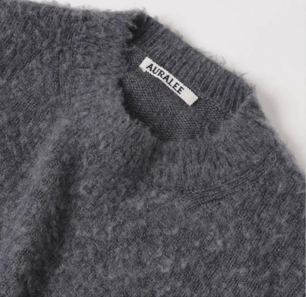 Auralee 5 Brushed Wool Cashmere Silk Knit P/O GRAY Size US XXL / EU 58 / 5 - 3 Thumbnail