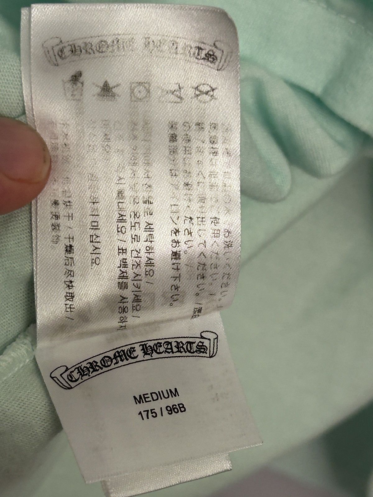 Chrome Hearts Chrome Hearts, mint green short sleeve T-shirt M authentic Size US M / EU 48-50 / 2 - 6 Thumbnail