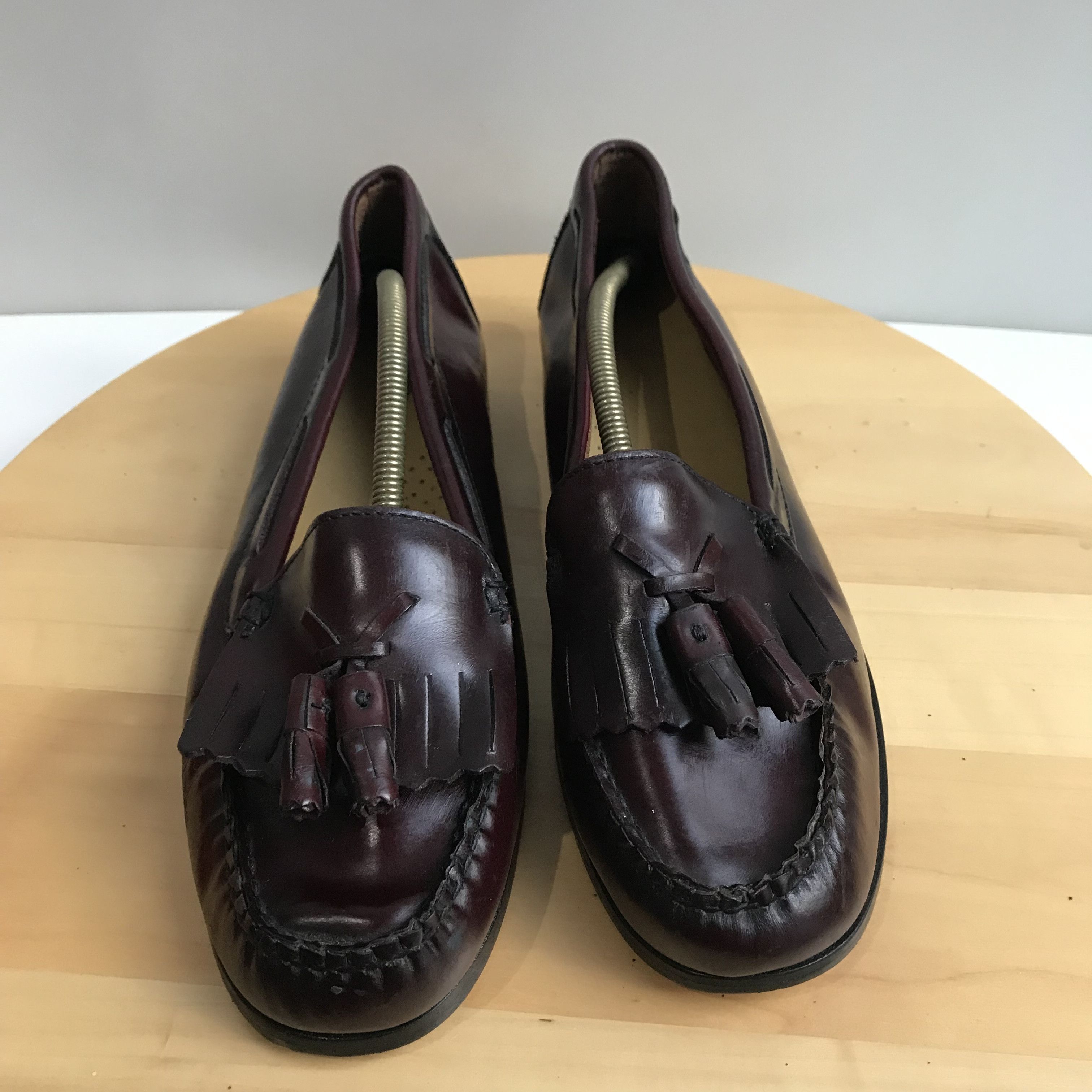 Bass × G.H. Bass & Co. × Vintage Vintage Bass Weejuns Penny Loafer Tassle Red Wine oxblood Size US 6.5 / EU 39-40 - 5 Thumbnail