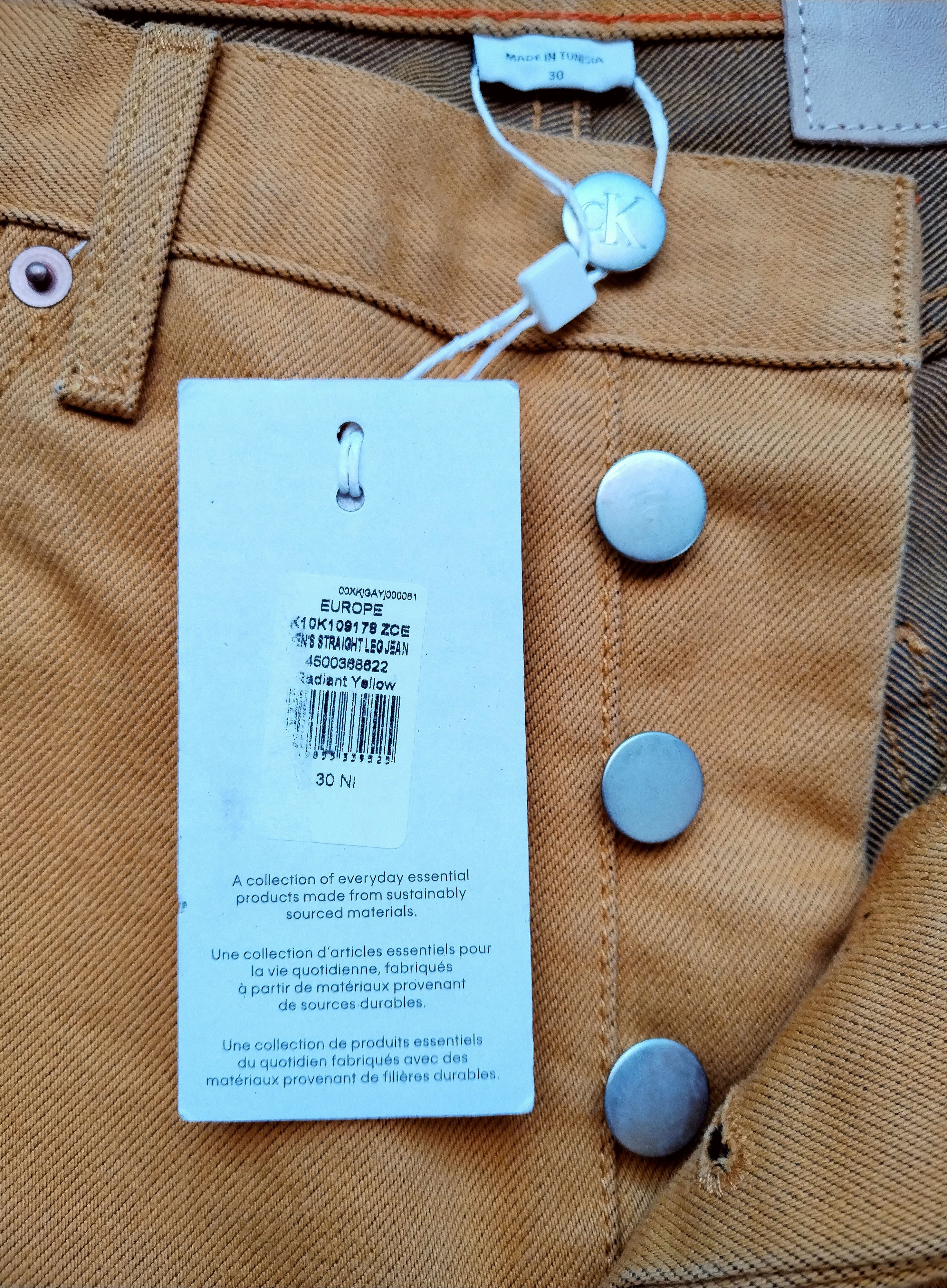 Calvin Klein × Heron Preston Rusty yellow jeans Size US 30 / EU 46 - 11 Thumbnail