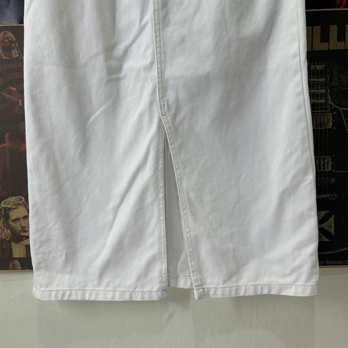 Designer Vintage Alicia Pageboy Denim White Skirt Size 27" / US 4 / IT 40 - 4 Thumbnail