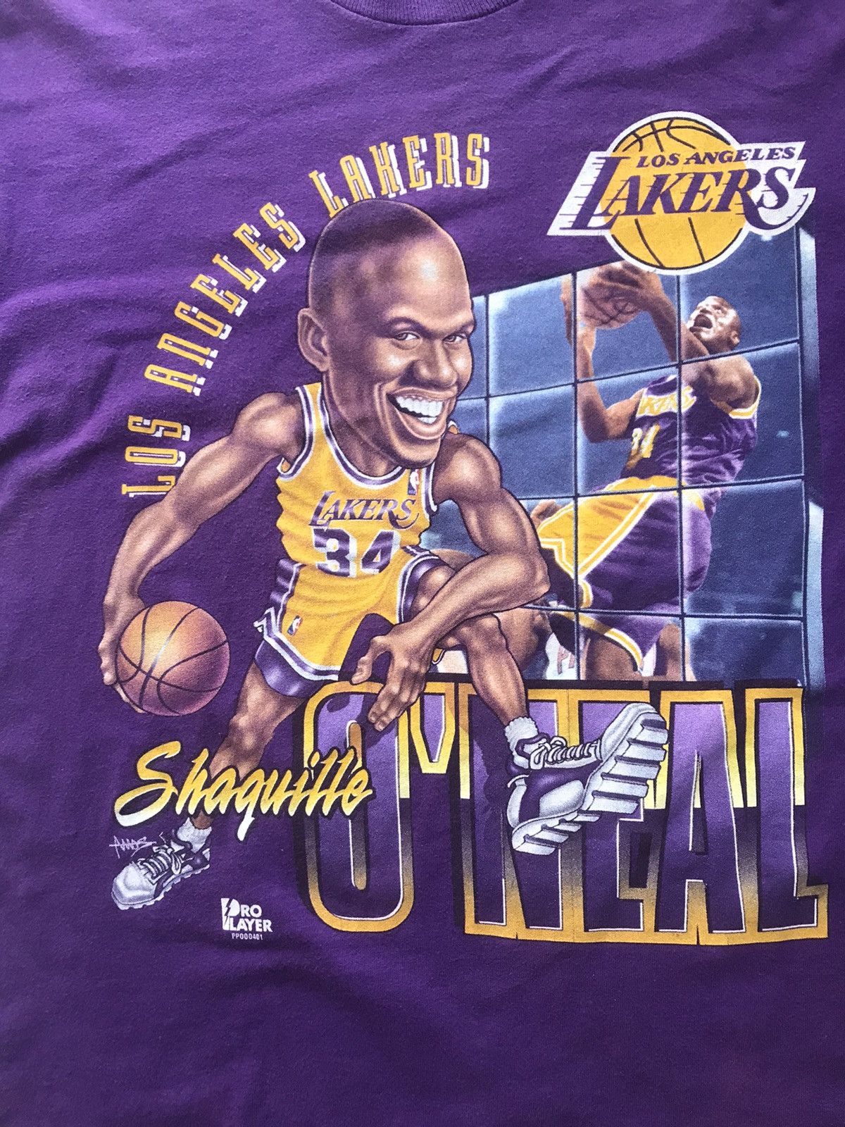 NBA × Vintage Vintage NBA Lakers Tshirt Size US M / EU 48-50 / 2 - 2 Thumbnail
