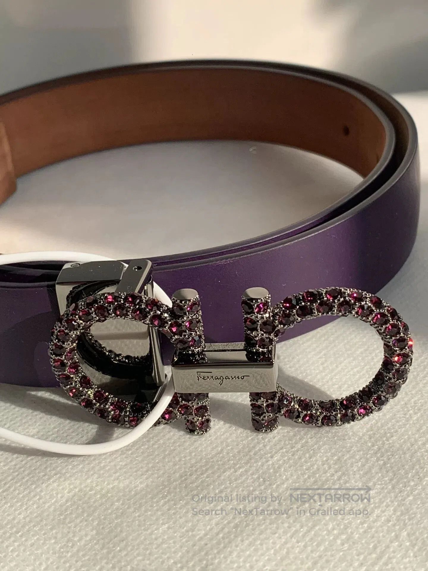 Ferragamo Women's Water Diamond Horseshoe Belt.