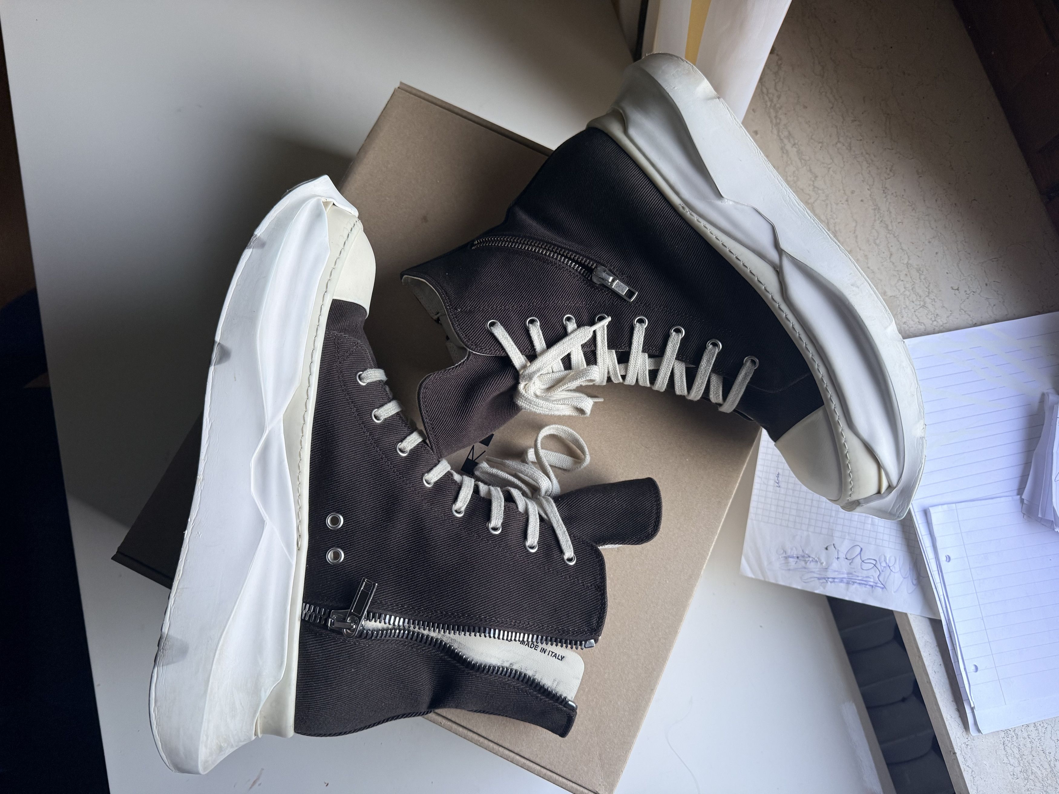 Rick Owens Drkshdw DRKSHDW FW25 ABSTRACT RAMONES Size US 12 / EU 45 - 3 Thumbnail