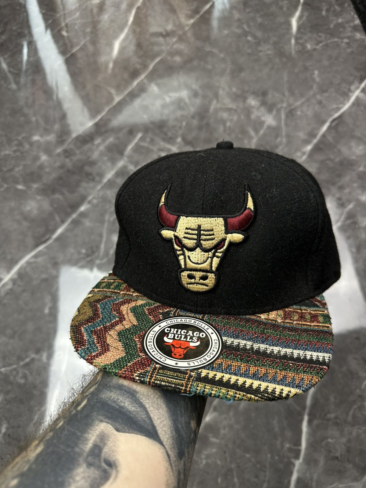 NBA Vintage Chicago Bulls NBA snapback cap baseball aztec Size ONE SIZE - 2 Thumbnail
