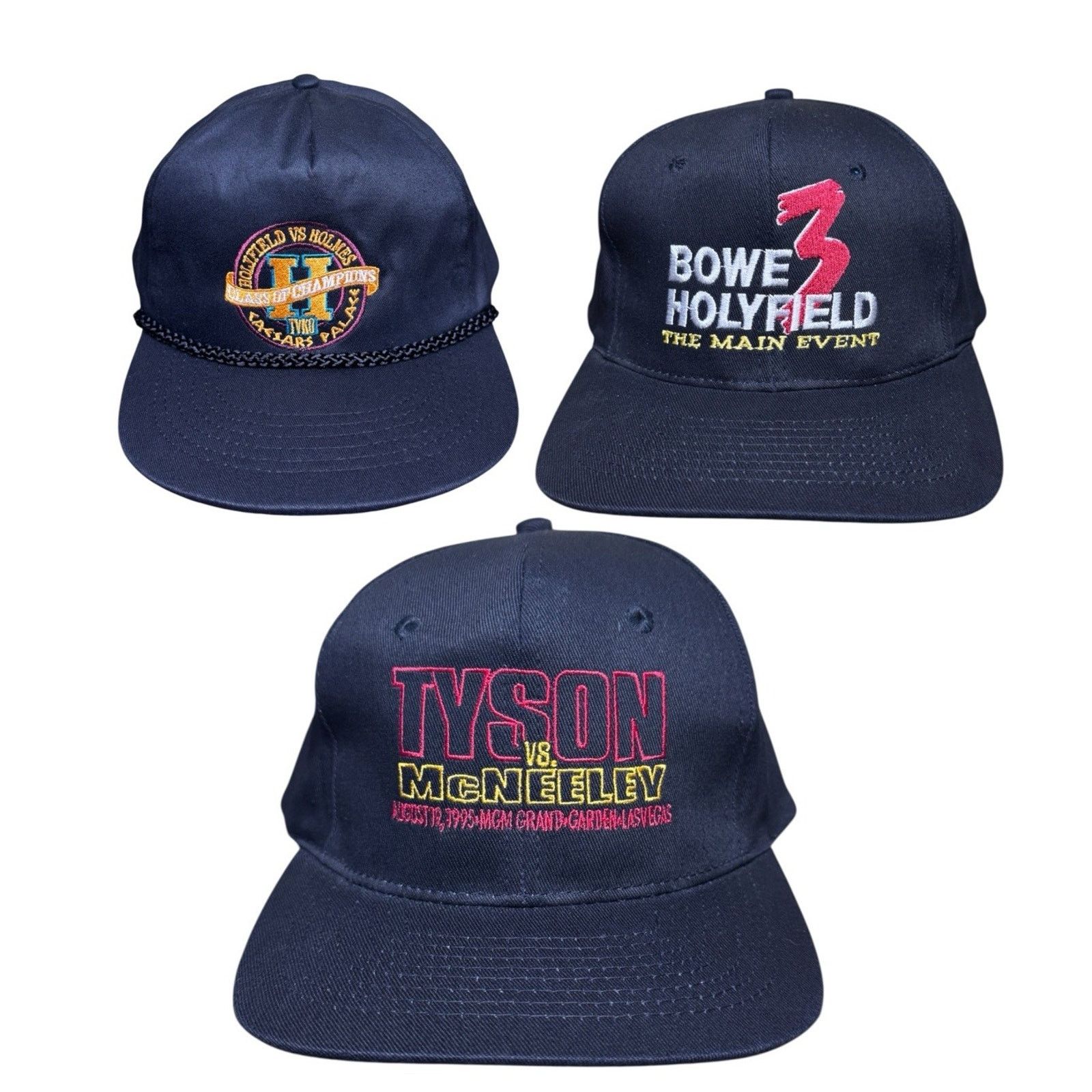 Other Mike Tyson V McNeeley / Bowe HOLYFIELD / Holmes 90s Hat lot Size ONE SIZE - 1 Thumbnail