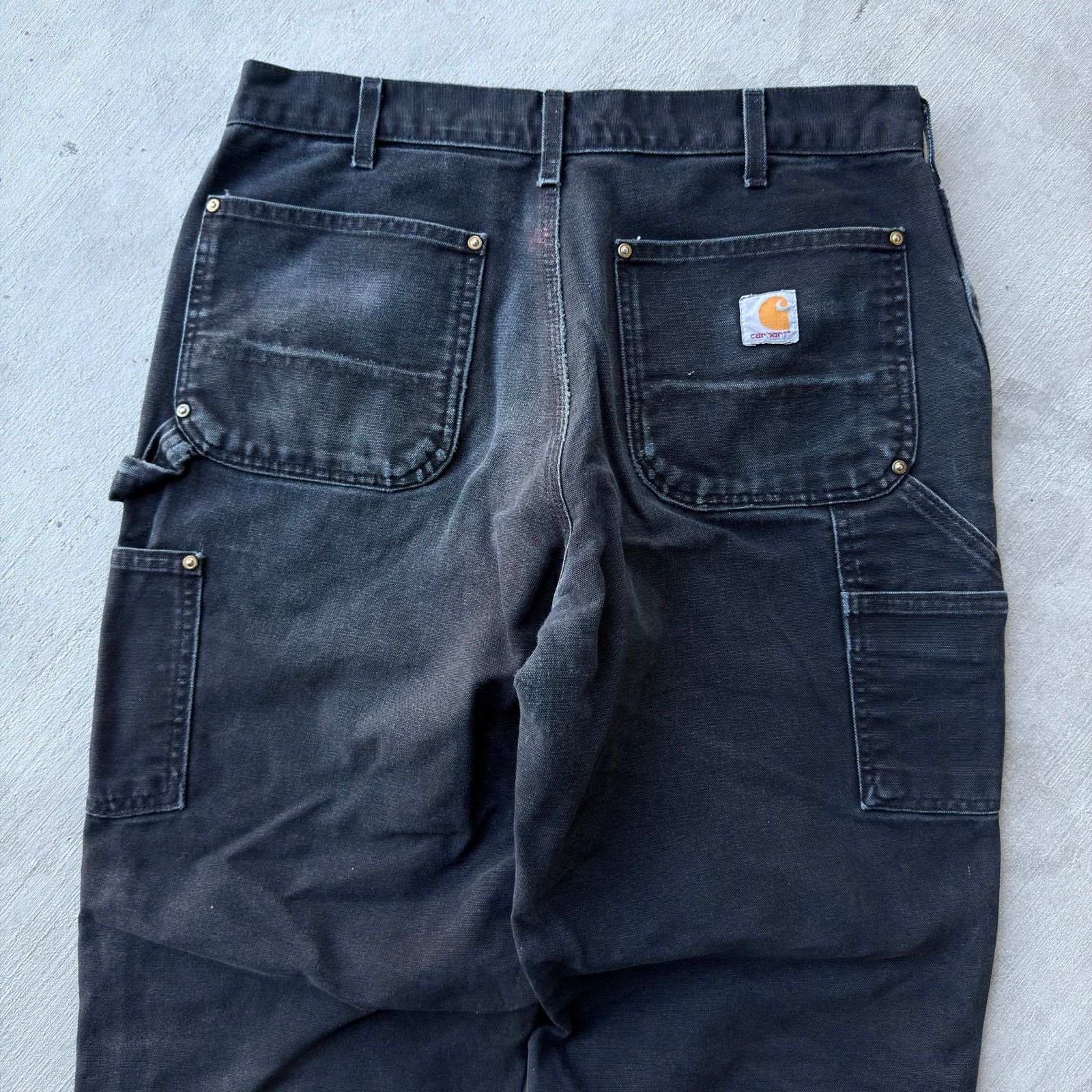 Carhartt × Vintage Vintage Y2K Carhartt black double knee work carpenter pants Size US 32 / EU 48 - 6 Thumbnail