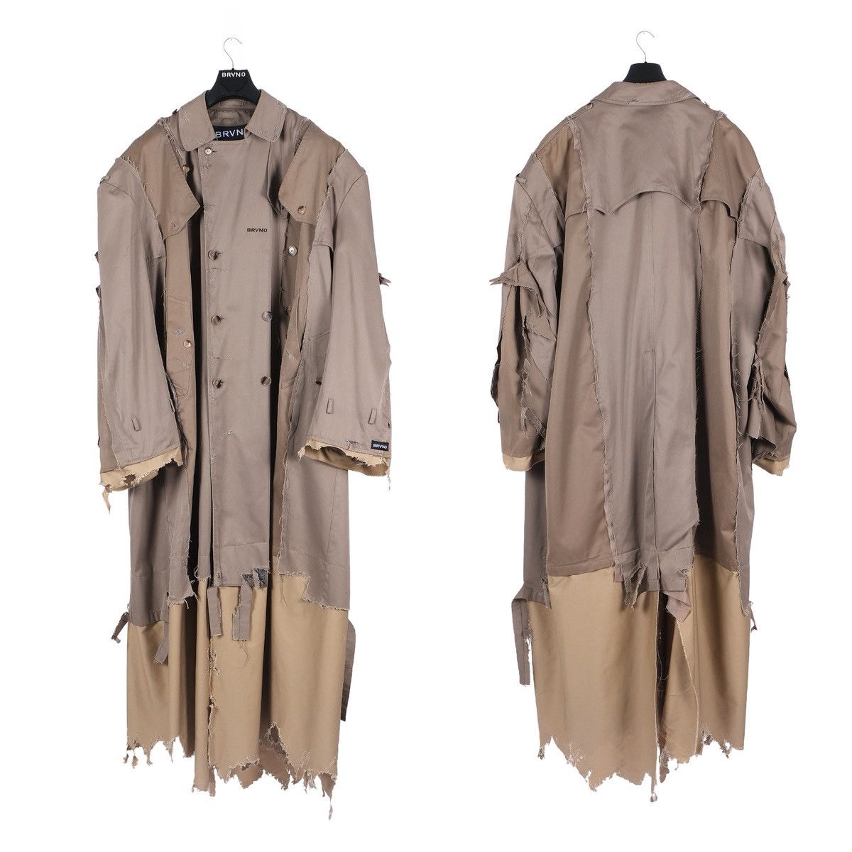 Italia Independent BRVNO OFFICIAL Paneled trenchcoat distressed oversize Size US XXL / EU 58 / 5 - 1 Preview