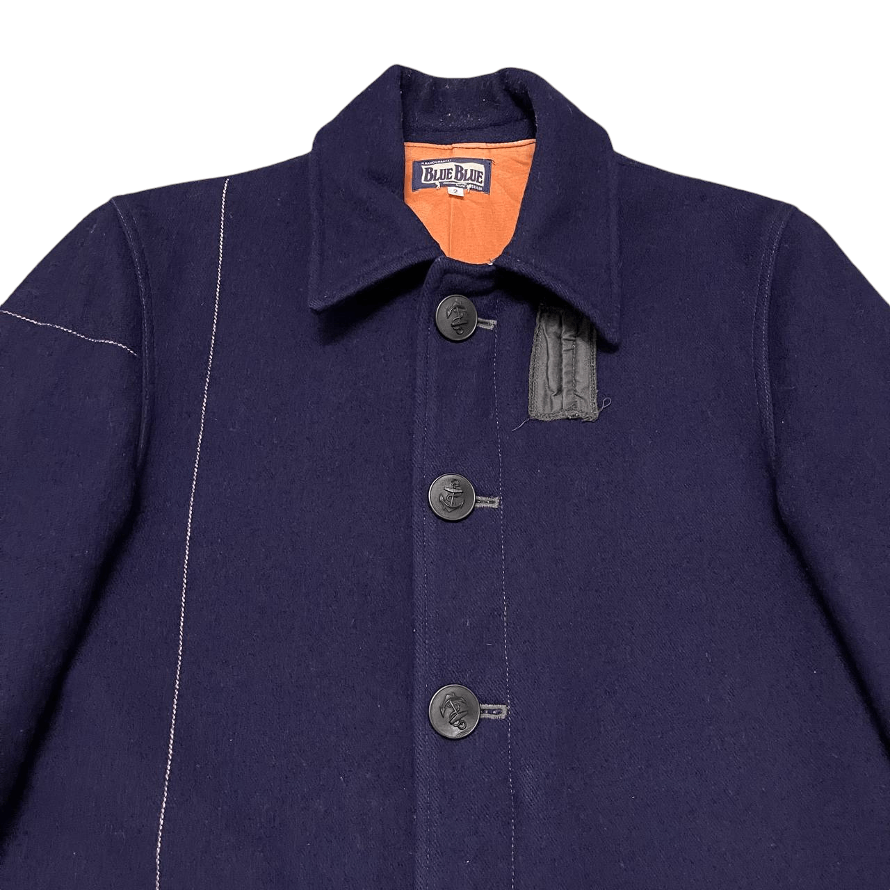Blue Blue Japan Vintage Blue Blue Japan HR Market Wool Coat Size US M / EU 48-50 / 2 - 2 Thumbnail