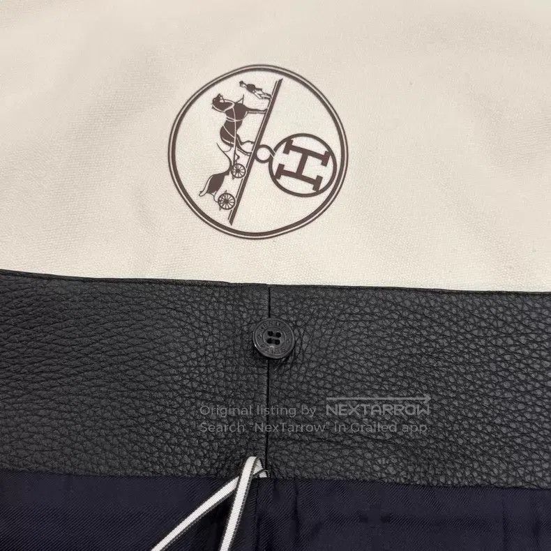 Hermes Hermes Deer Skin Black Buckle Skirt Size 42" / US 20 - 6 Thumbnail