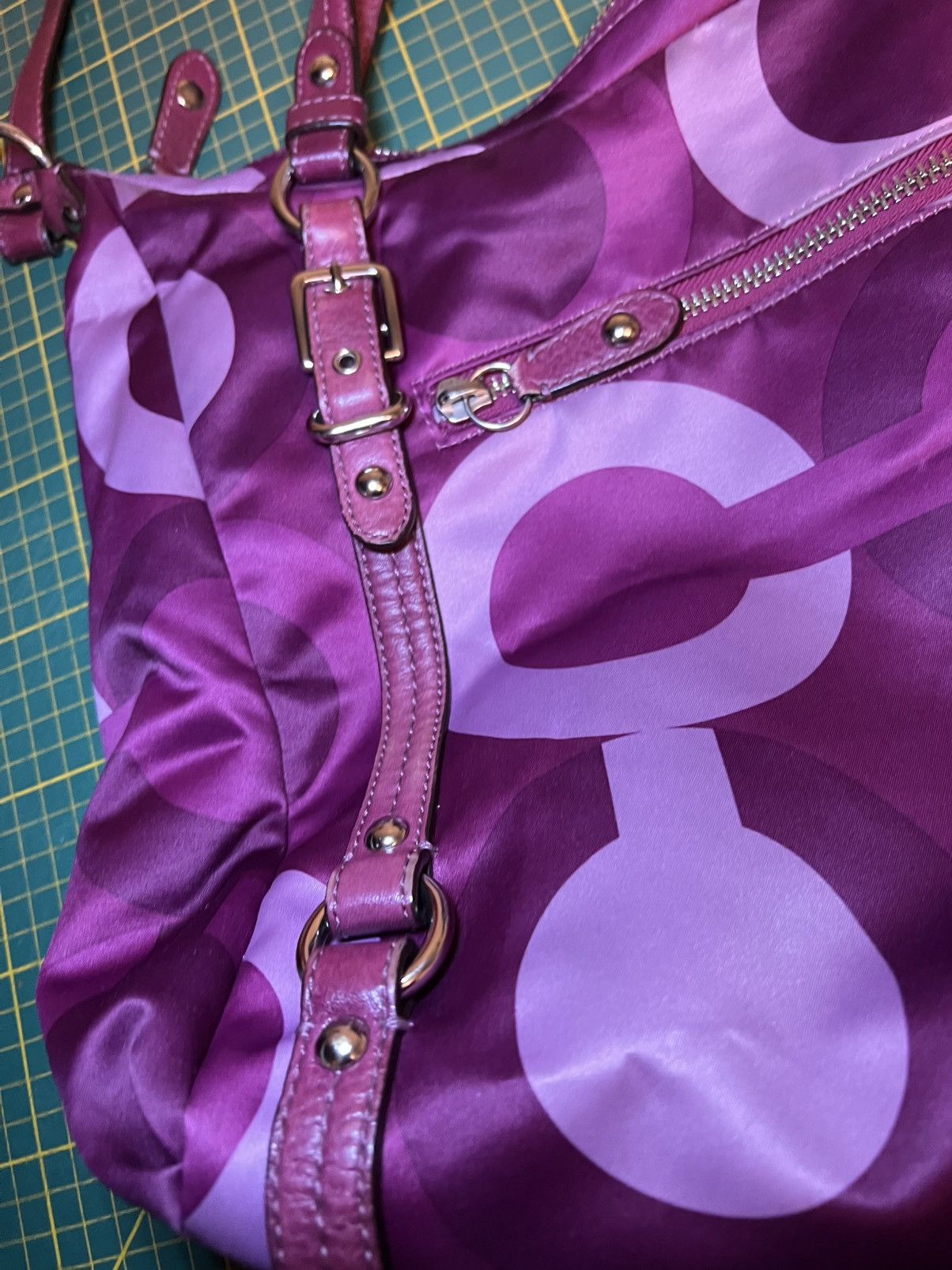 Coach Vintage Coach Large “Alexandra” Riley Op Art satchel handbag Size ONE SIZE - 4 Thumbnail