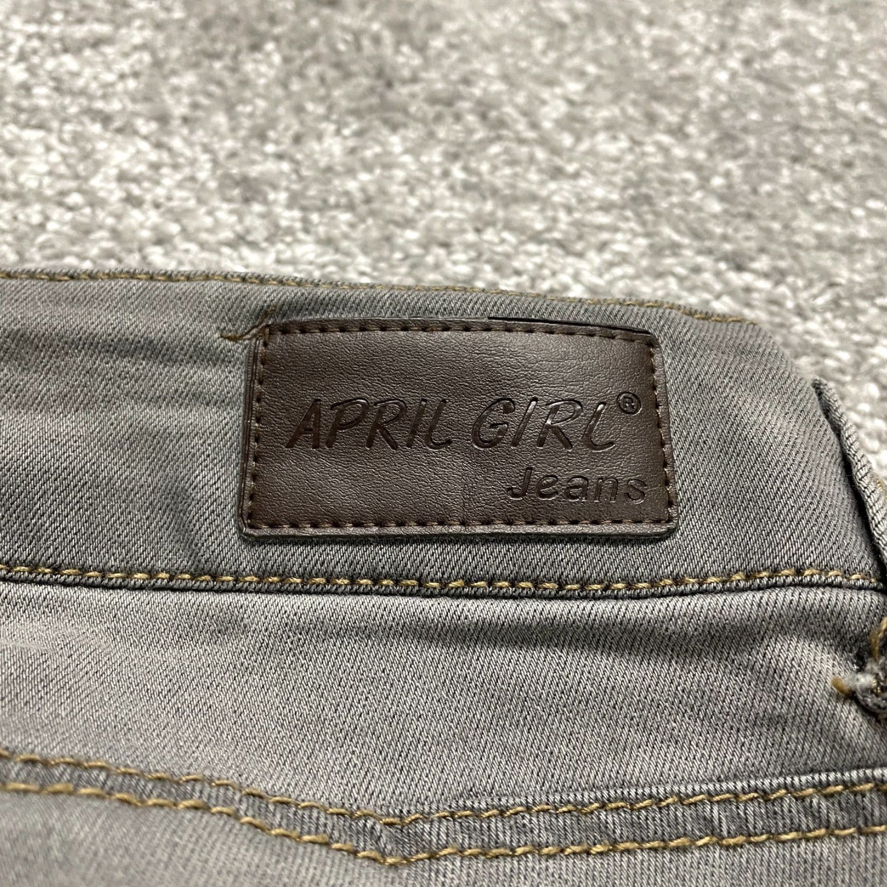 Vintage April Girl Jeans Skinny Denim Gray 7 Juniors Slim Mid Rise 30x29 Women Size 28" / US 6 / IT 42 - 5 Thumbnail