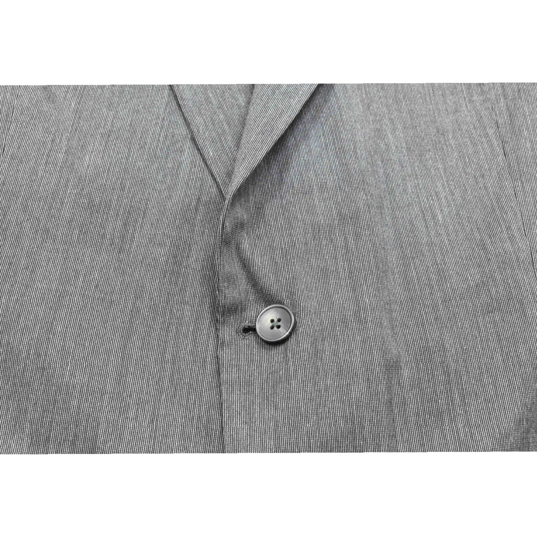 Izod IZOD Blazer Gray Striped 2-Button Single-Breasted 46R Wool Polyester Regular Men’s Jacket, 2 Piece, Made in India Size 46R - 5 Thumbnail