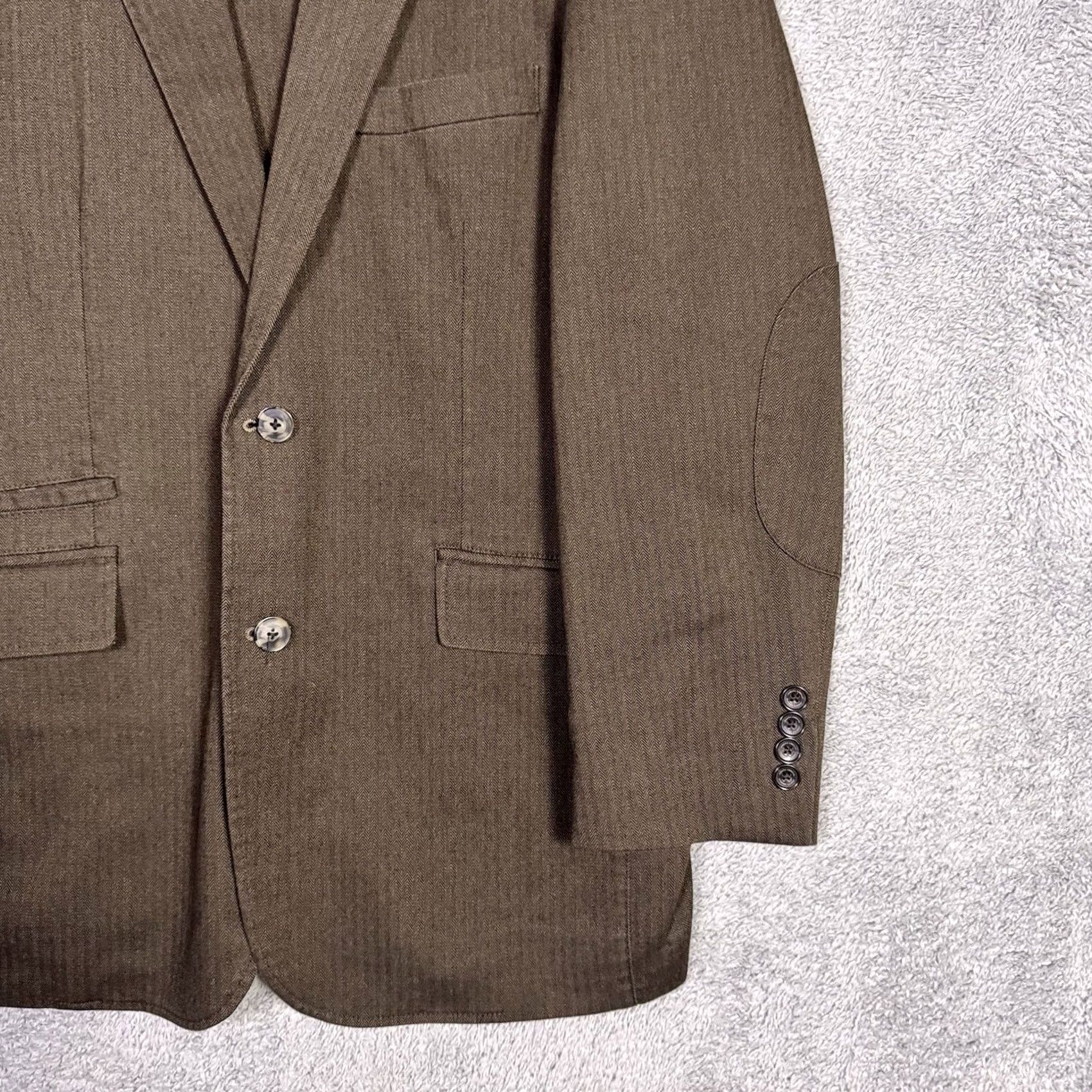 Joseph Abboud Joseph Abboud Sport Coat - Men L Herringbone Business Casual Size US L / EU 52-54 / 3 - 2 Thumbnail