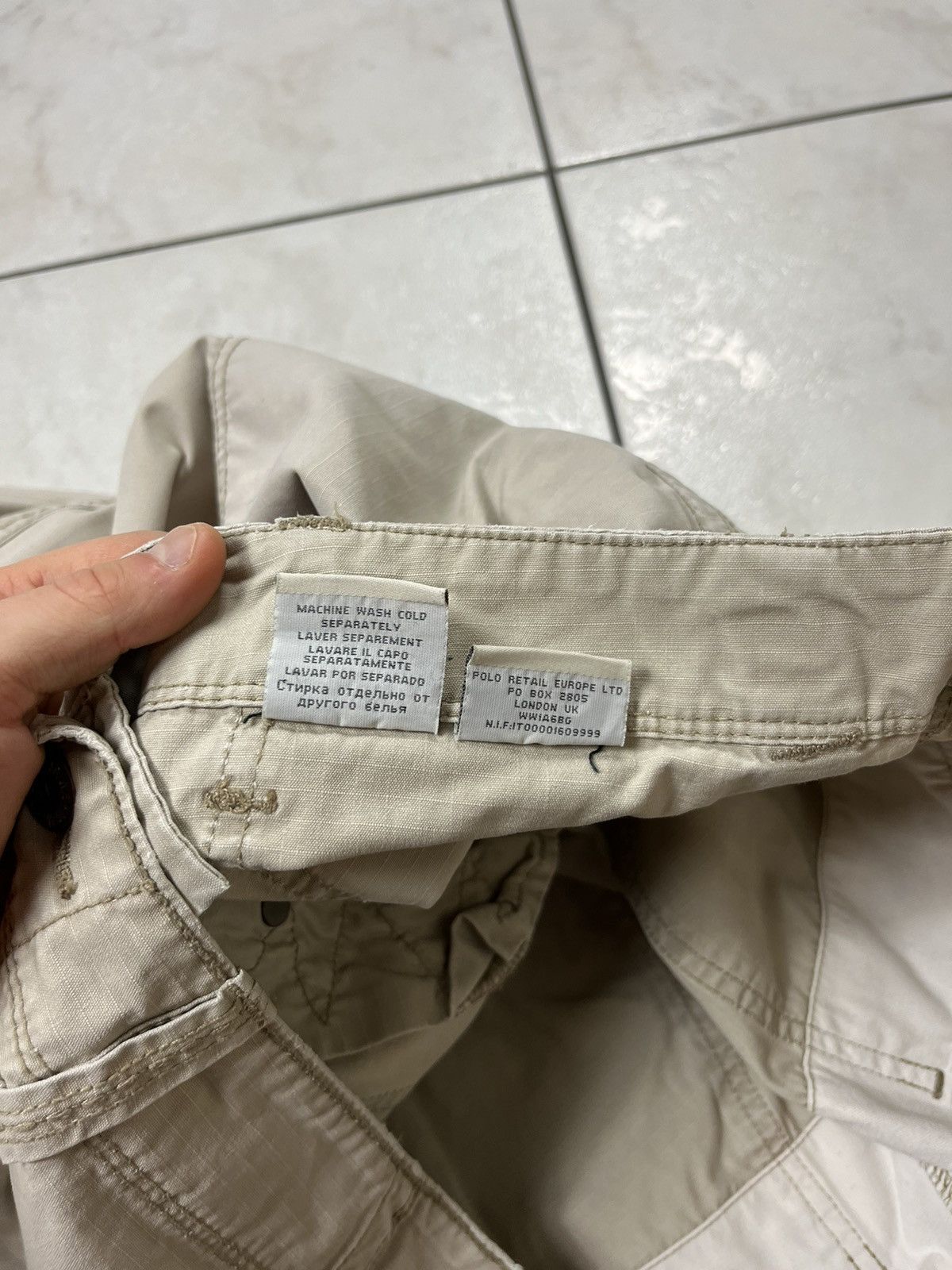 Polo Ralph Lauren × Ralph Lauren × Vintage Vintage Ralph Lauren distressed washed thrashed cargo pants Size US 34 / EU 50 - 23 Thumbnail
