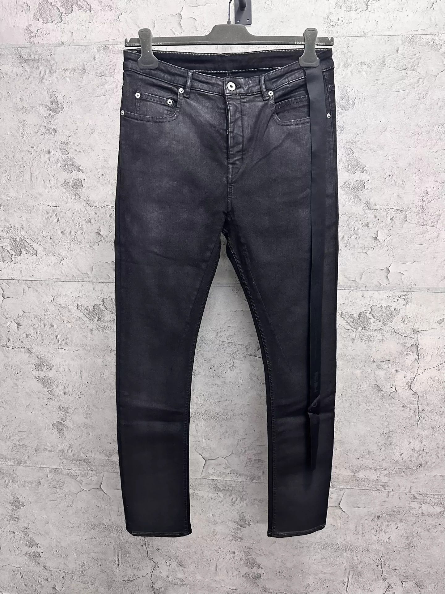 Rick Owens Tailored Bela Distressed Denim Jeans in Degrade