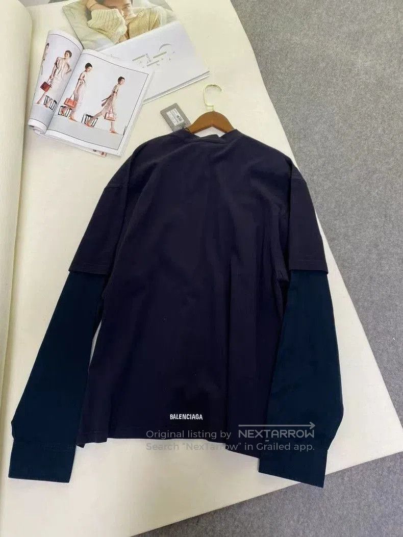 Balenciaga Balenciaga Blue Layered Fake Two. Size US XS / EU 42 / 0 - 2 Thumbnail