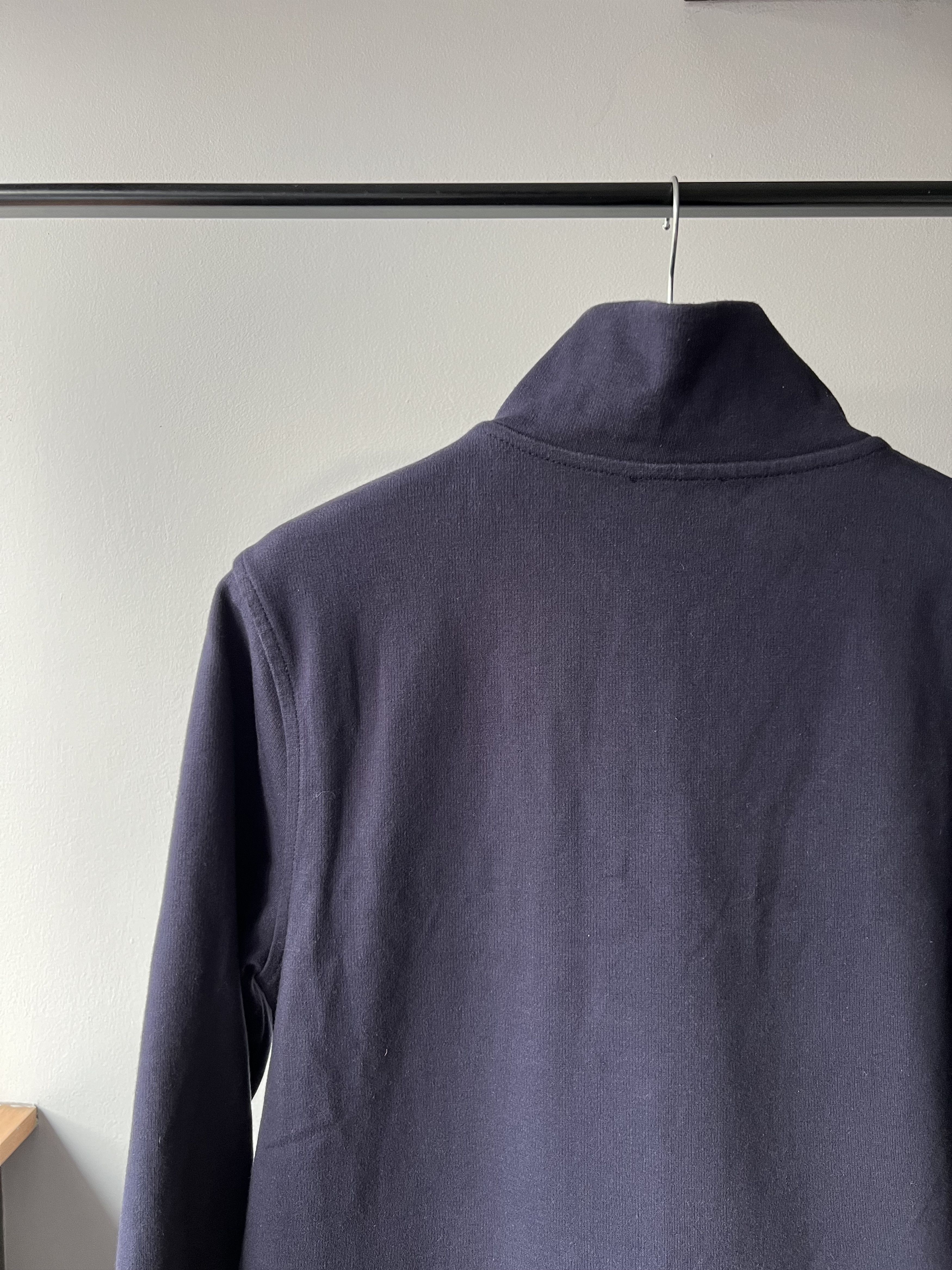 A.P.C. A.P.C. Men's Navy Quarter Zip Large Pocket Cotton Sweatshirt Size US S / EU 44-46 / 1 - 4 Thumbnail
